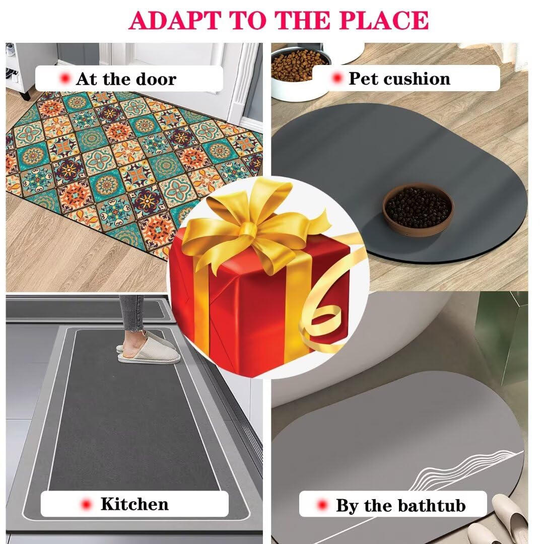 Alfombra Baño Brown Alfombra Baño Secado Rapido, Alfombra Baño Antideslizante, Súper Absorbente Alfombras Ducha, Alfombra Baño, Alfombra Baño Grande, Alfombrilla de Baño Lavable 100x160cm D4-155