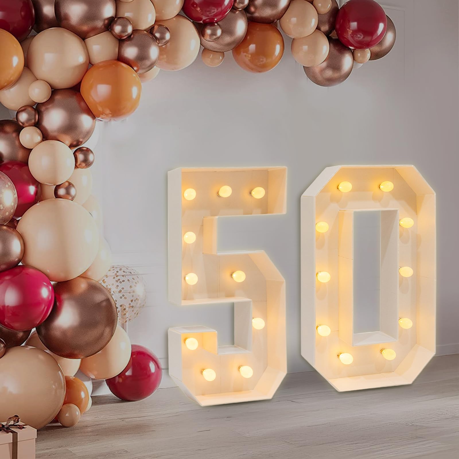 Numeri luminosi a LED, 100 cm, numero 30/40/50/60, per feste di compleanno, numeri luminosi, decorazione per matrimonio, compleanno, fidanzamento
