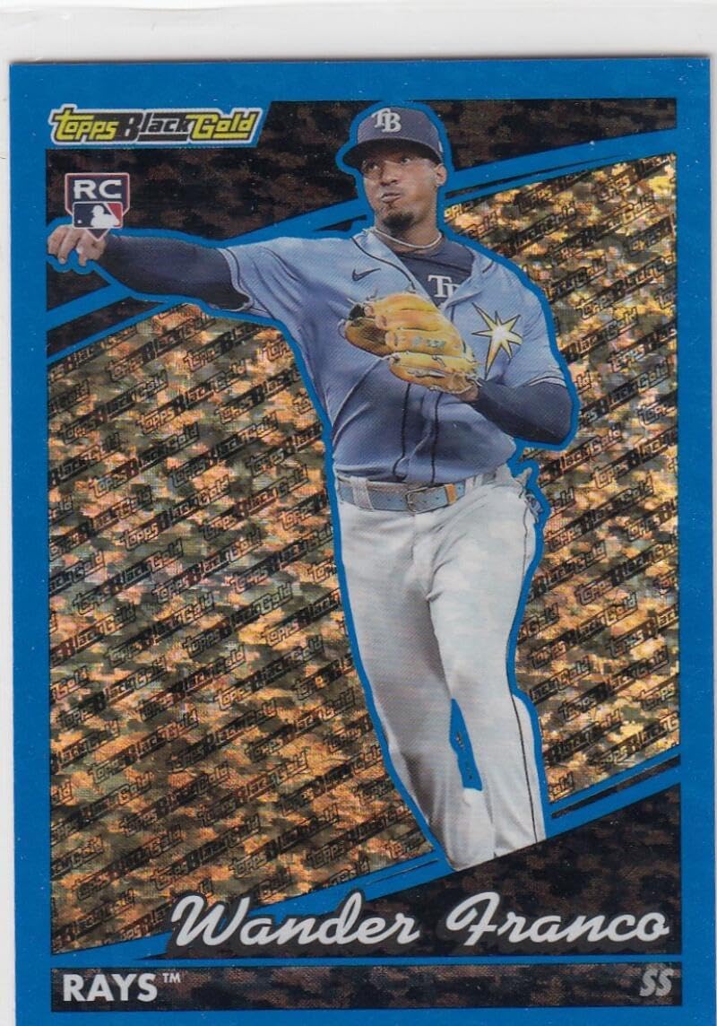 Baseball Trading Card MLB 2022 Topps Update Black Gold Blue #BG-2 Wander Franco NM Near Mint Rays