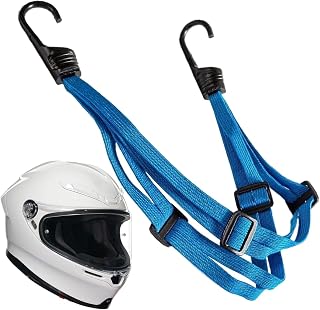 Dayysiuy Cuerda para casco de motocicleta, correas de motocicleta, cable grueso para casco de moto de nieve, accesorios de al aire libre, 2 ganchos para una sujeción firme