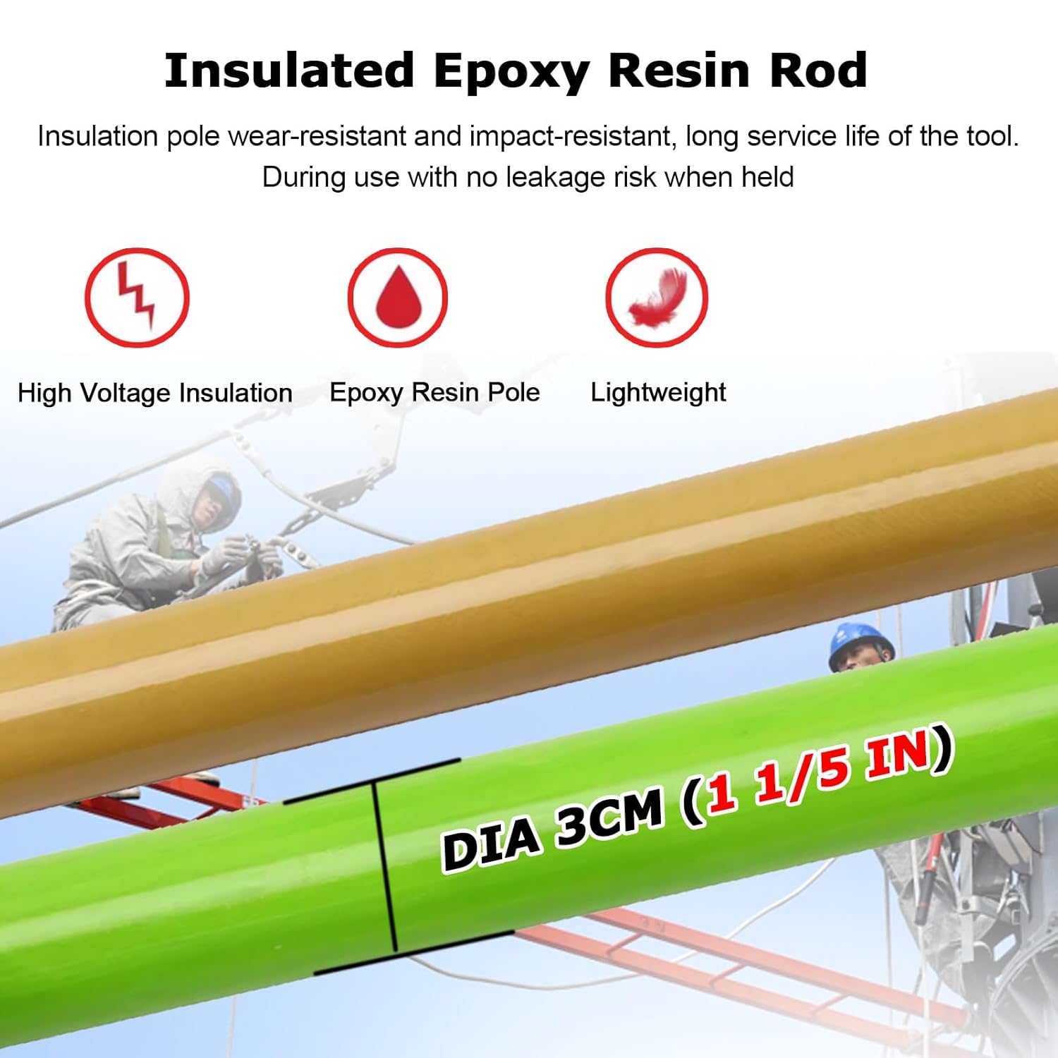 10KV局部放电怎么翻译_10KV局部放电英文用法_10KV局部放电英语例句_淘宝翻译网 絶縁放電棒 直接放電型 低圧電気安全工具 10kV/35kV/110kV/220kV 残留電気放電専用工具(Green,35 kV