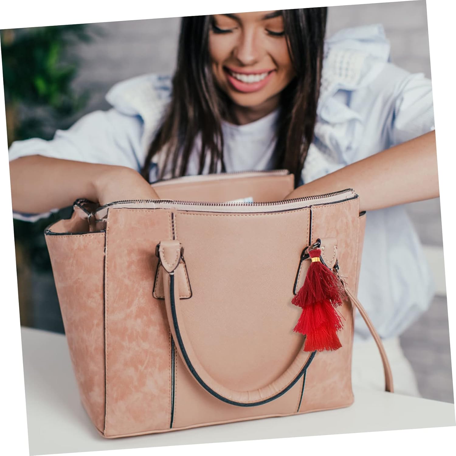 100pcs Three Layers Decorative Tassel Ornaments Mixed Hanging Accessories for Home Crafts Jewelry Making Keychains