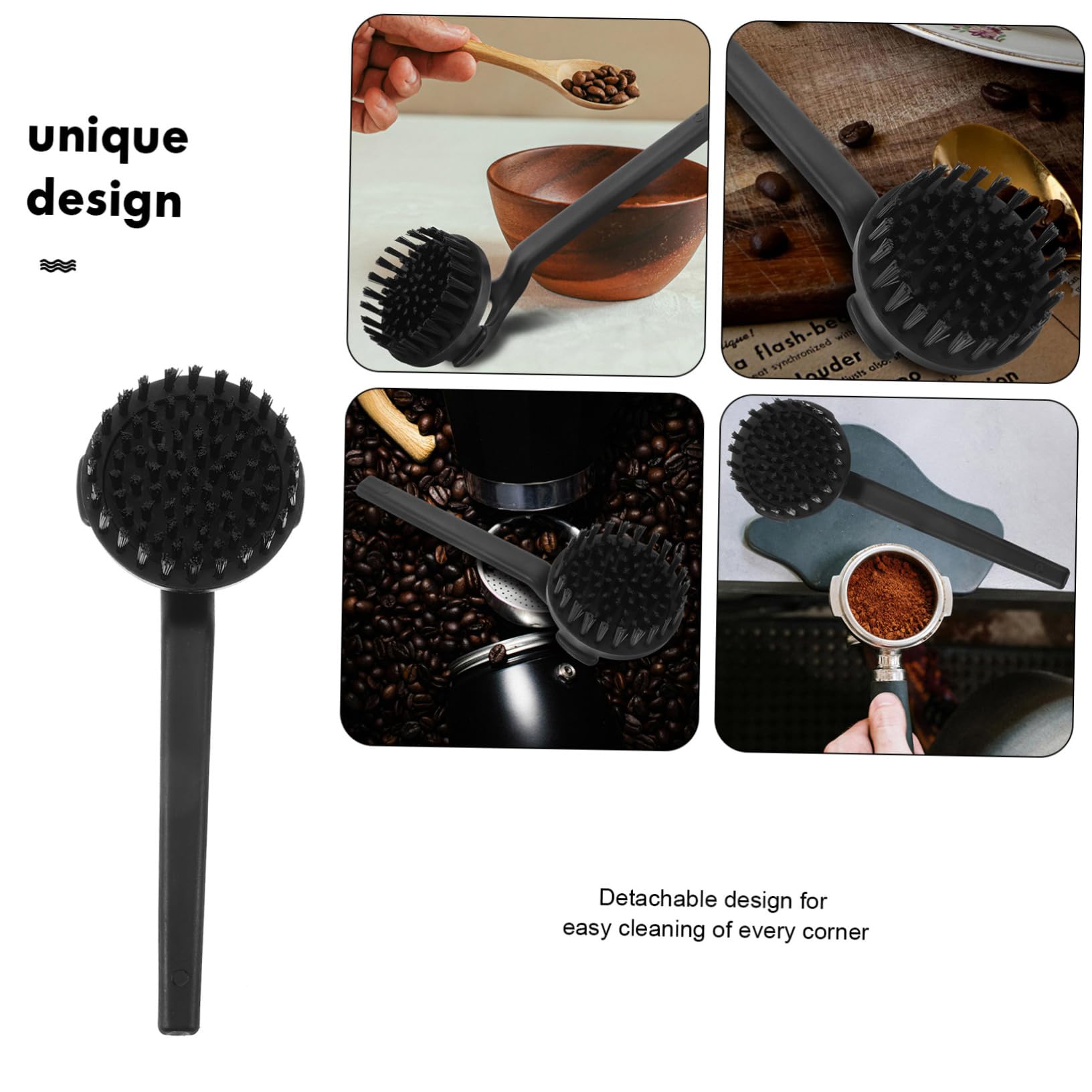PRETYZOOM 5piezas Cepillo De Limpieza Para Cafetera Espresso Mango Cepillo De Nylon Para Accesorios De Café Para Limpiar Utensilios y Recipientes De Café