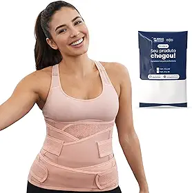 Kit de Cinta 3 em 1 Pós Parto Para Recuperação Cesárea Diástase com Suporte da Pelve Cintura e Barriga (G)