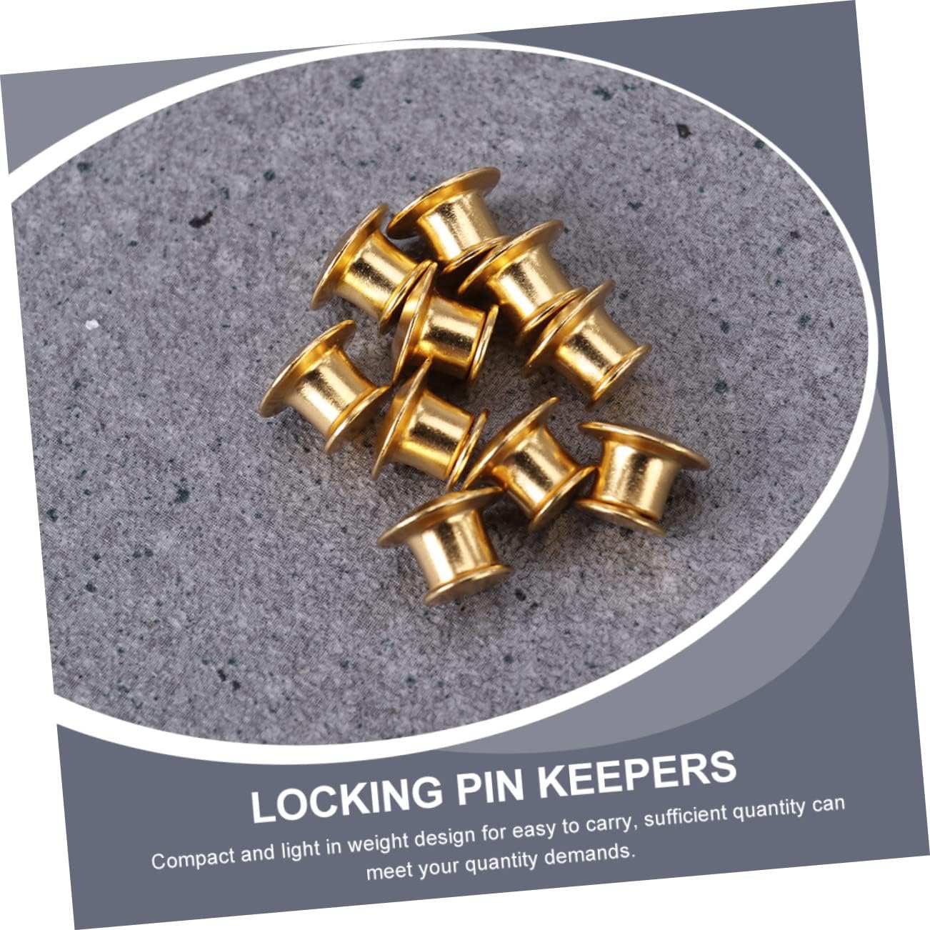 TEHAUX 75pcs Metal Pin Keepers Locking Clasp for Badges and Crafts Gold Flat Head Alloy Locking Pins for Enamel Name Tags and DIY Projects