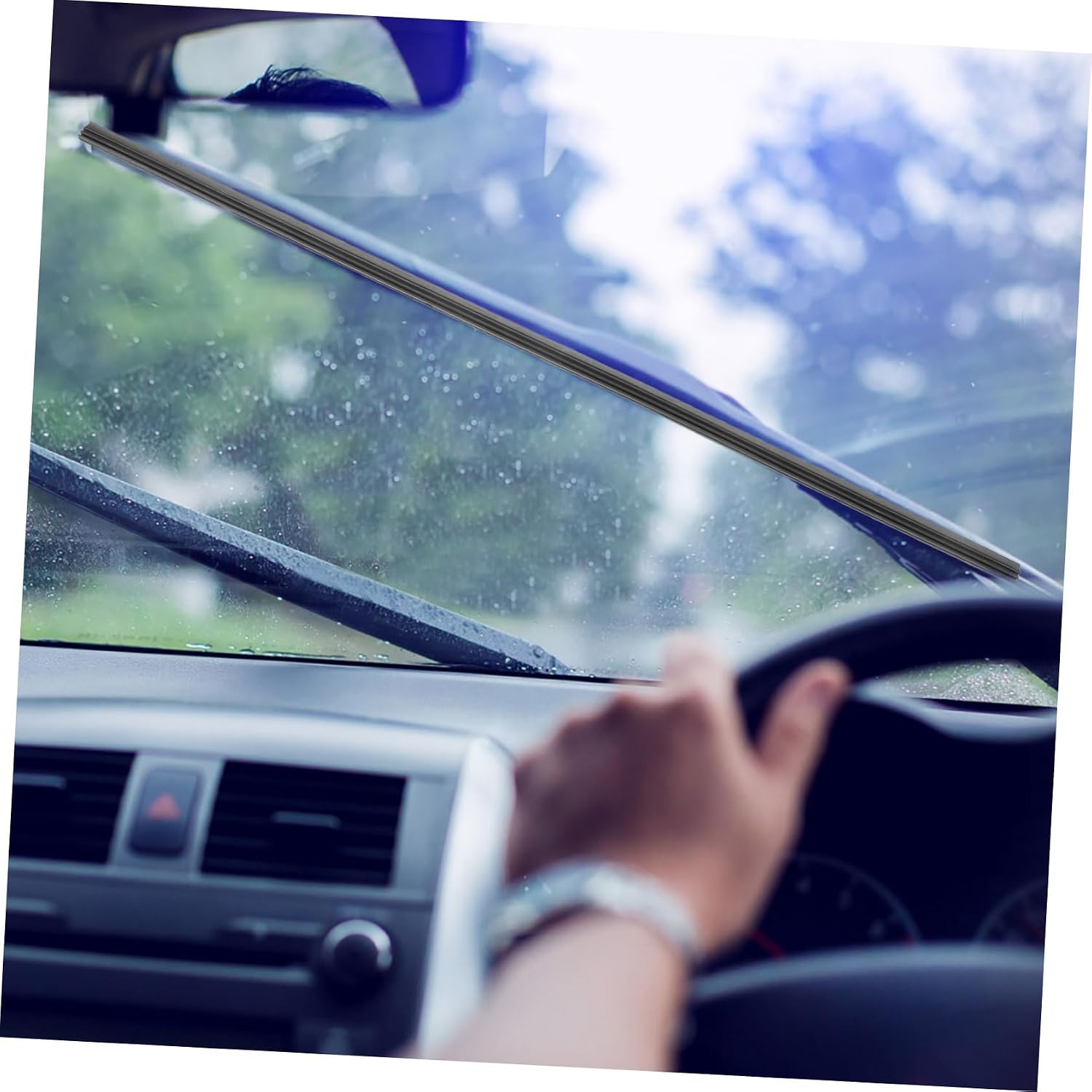 Unomor 4pcs Windshield Wiper Blade Refills Inserts for Quiet Wiping Fit for Car Models Easy Installation Compatible Wipers