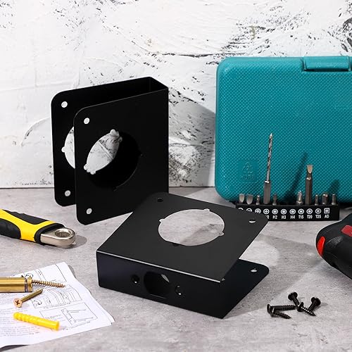 Miniatura 7 de Zonon 2 piezas de placa de refuerzo de puerta de acero inoxidable para cerraduras y puertas, 2-18 pulgadas, orificio único de 2-38 pulgadas,