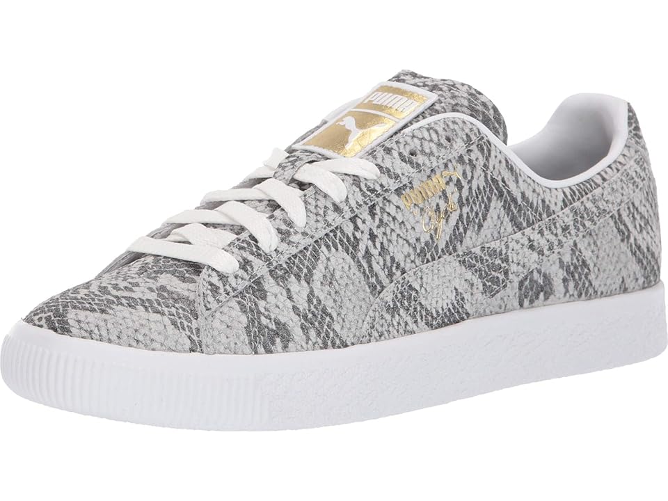 

PUMA Clyde Ao Reptile (White/Black/Metallic Gold) Women's Shoes