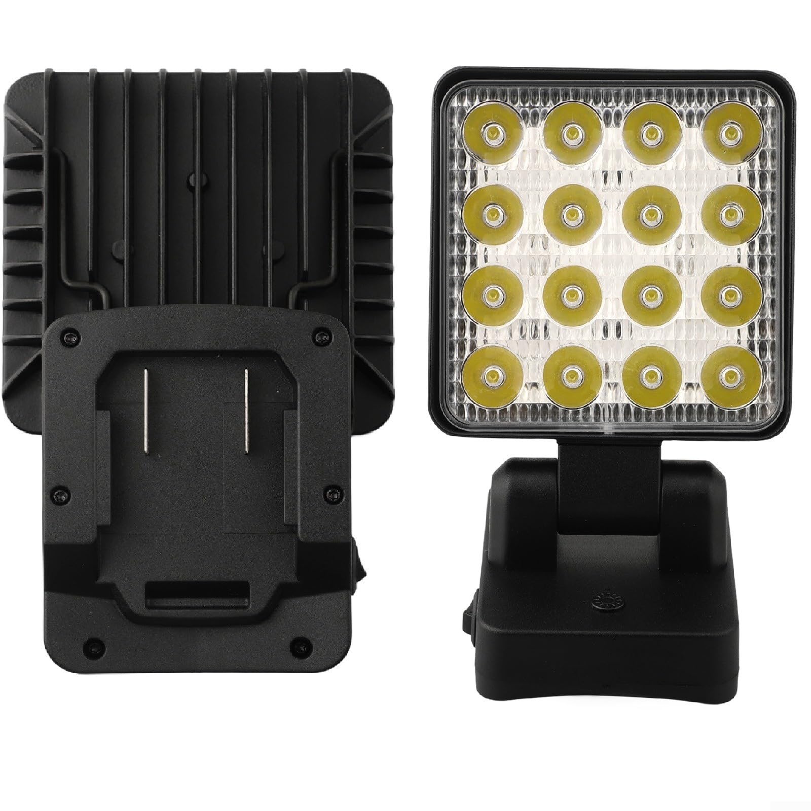 Bezprzewodowe oświetlenie robocze z 16 diodami LED, obrotowa głowica i hak, do akumulatora PARKSIDE X20 V 18 V PAP20A1 PAP20A3, 1200-1500 lumenów, 3 tryby oświetlenia do warsztatu i na kemping