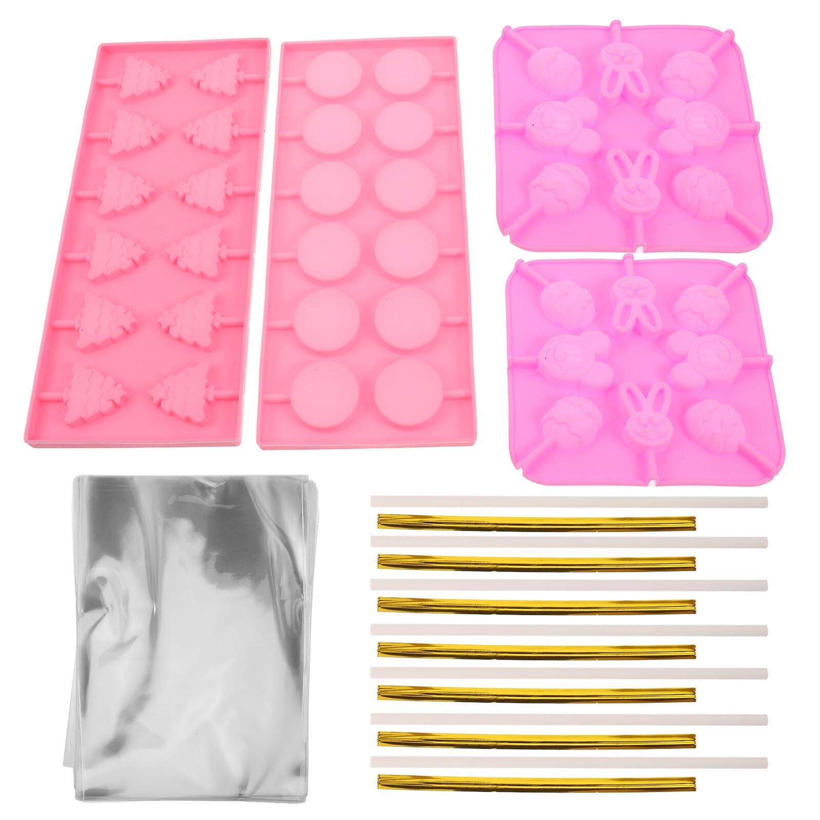 Moule à Chocolat de Noël en Silicone, Lot 1 Set, Formes Variées