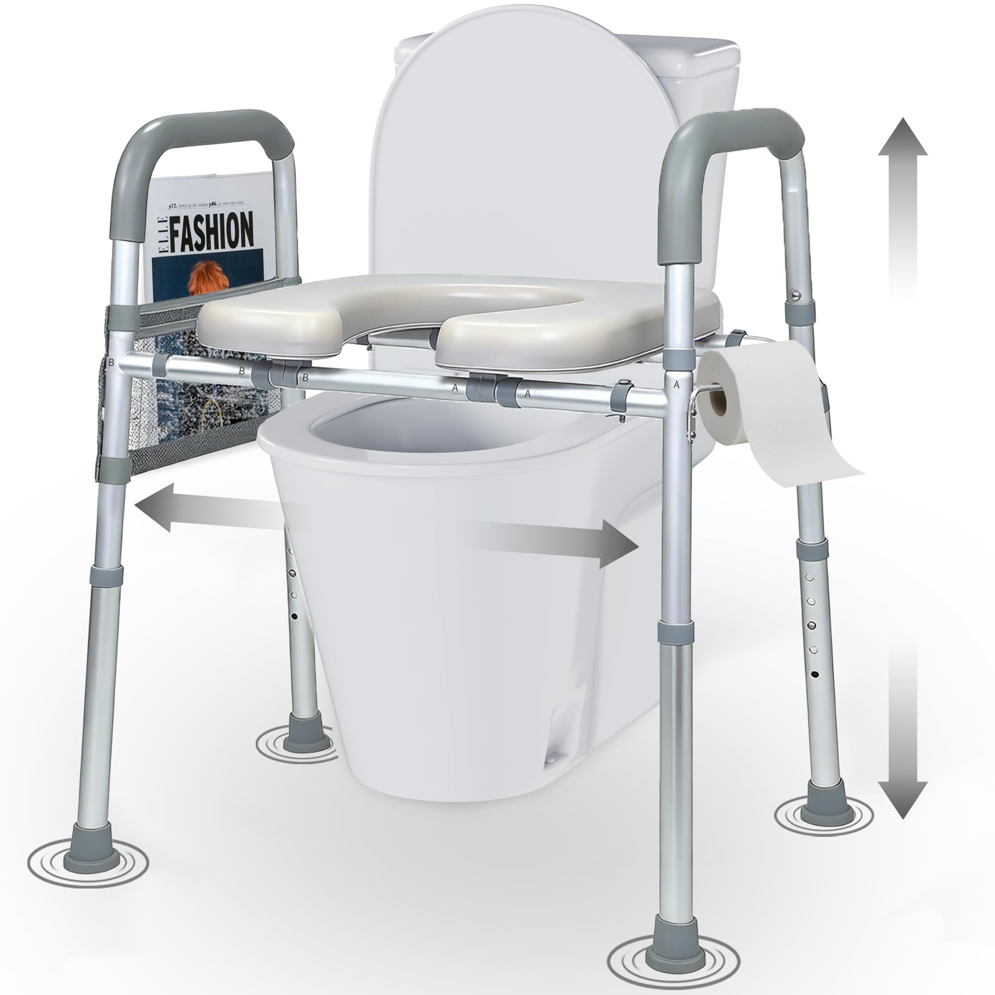 Photo 1 of UNLICON Raised Toilet Seat with Handles