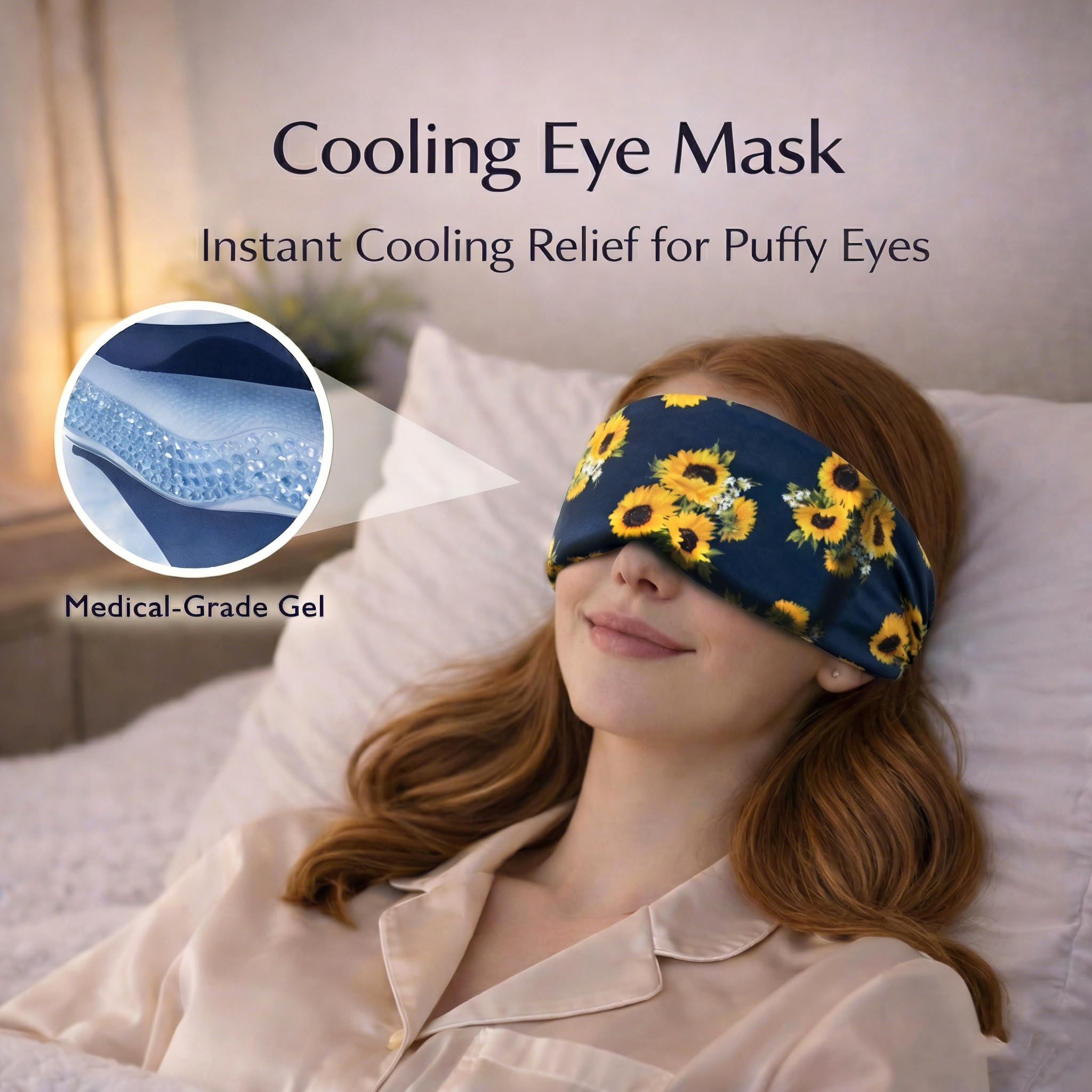 Crimmy Migraine Relief Cap, Headache Ice Pack Headband, Cold Face Eye Mask — Amazon image 3