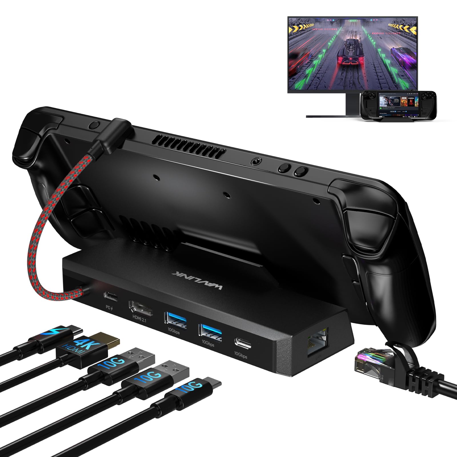 Amazon.co.jp: WAVLINK 4KUSB-C ドッキング、Steam Deck/ROG用6-in-1