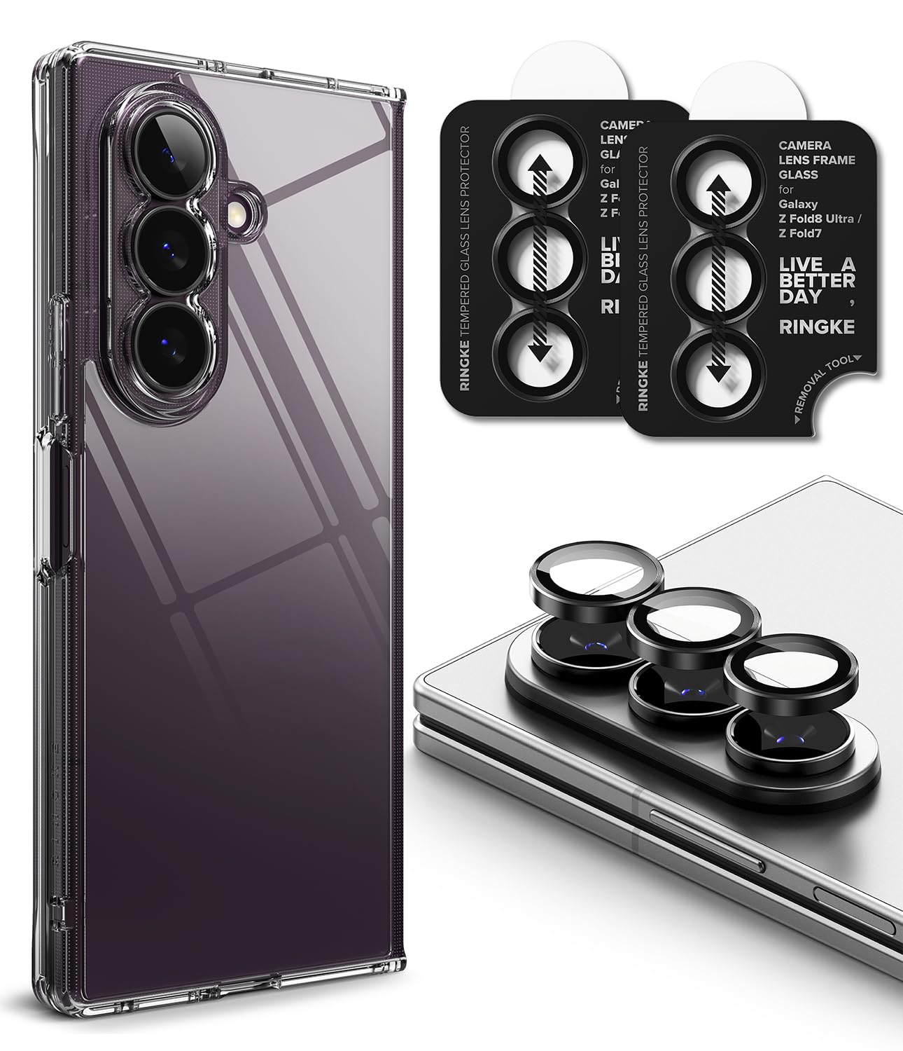 Ringke Funda y Protector Cámara para Galaxy Z Fold 8 Ultra