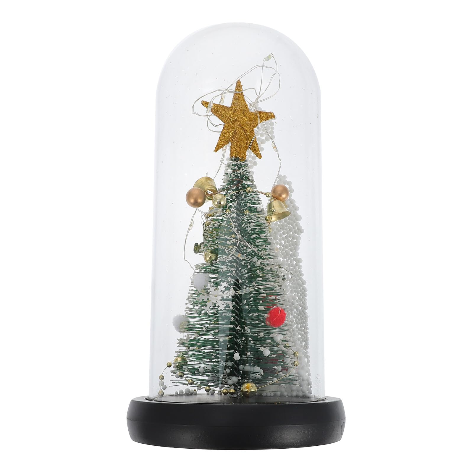 Árbol de Navidad de cristal transparente y luz cálida con acabados de alta calidad para hogar