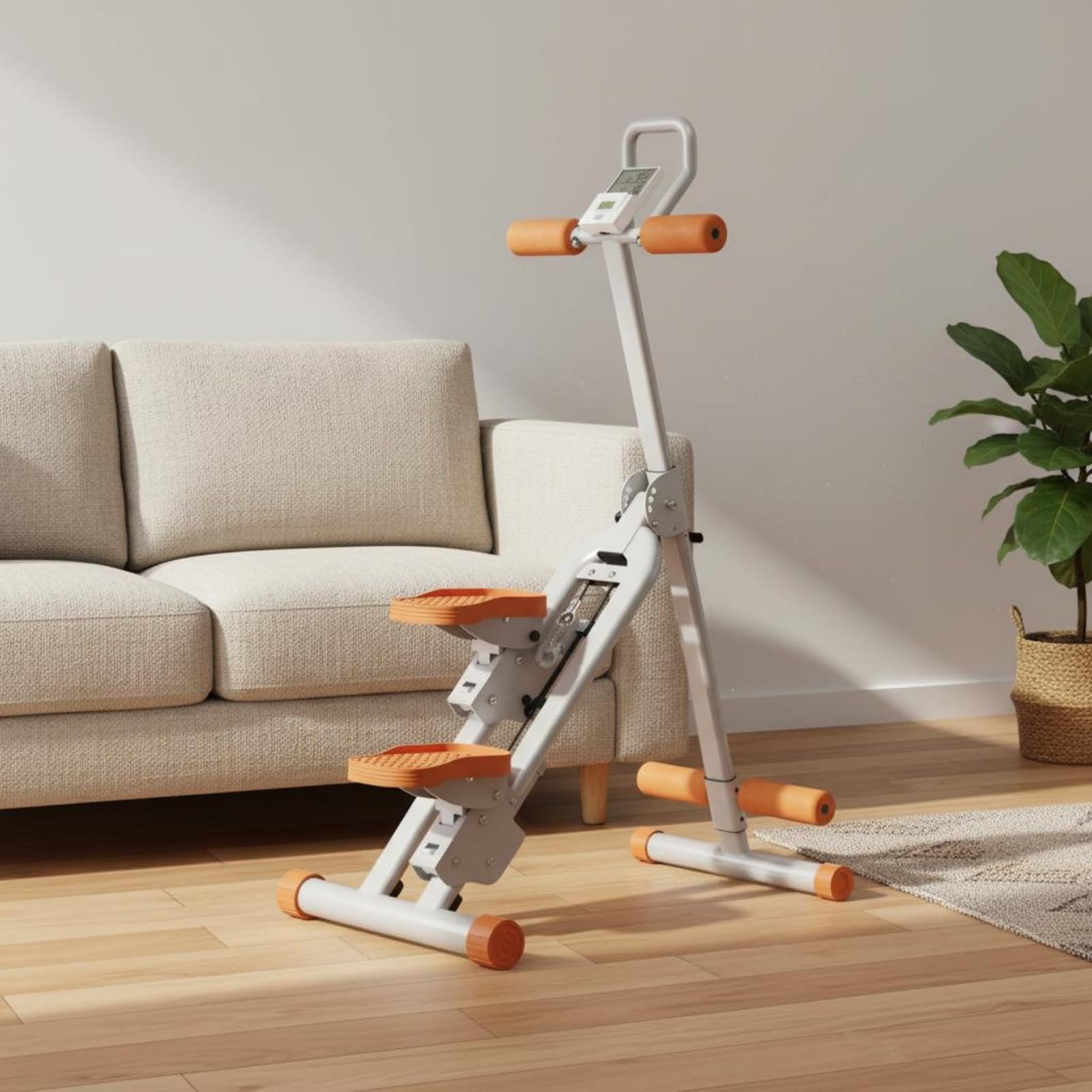 harayaa Stepper Pieghevole Attrezzo Fitness Climber Cardio Allenamento Gambe Verticale Regolabile 5 Livelli Telaio Rinforzato Compatto Adatto per Casa Palestra in Casa Spazi Condivisi