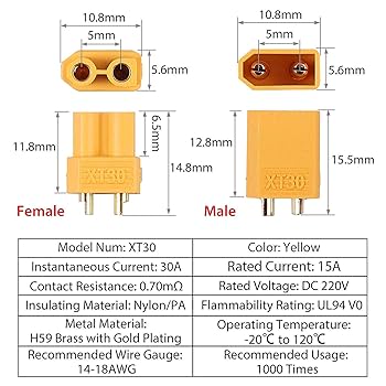 Amazon.co.jp: GTIWUNG 4ペア XT30コネクター XT-30オスメス