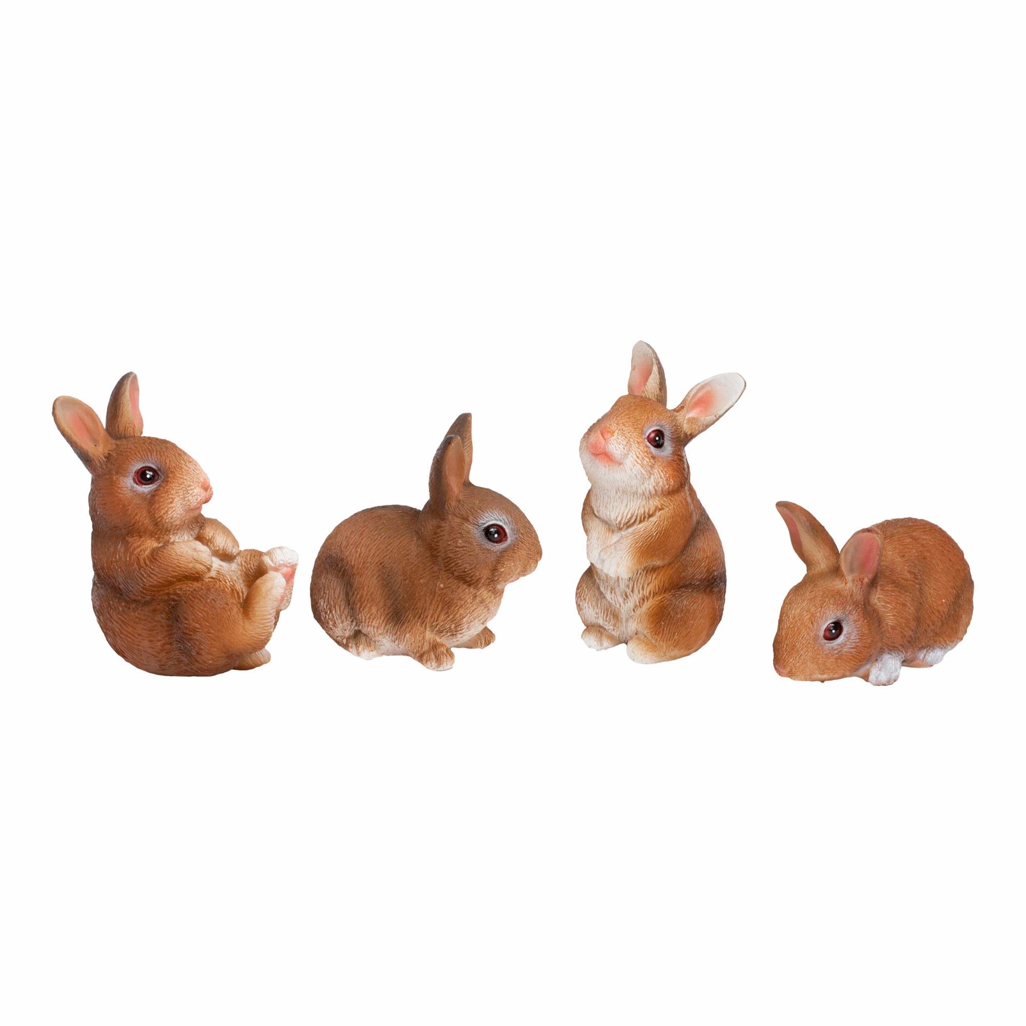 4 Garden Rabbit Ornaments Outdoor Bunny Animal Statue Decorations Easter