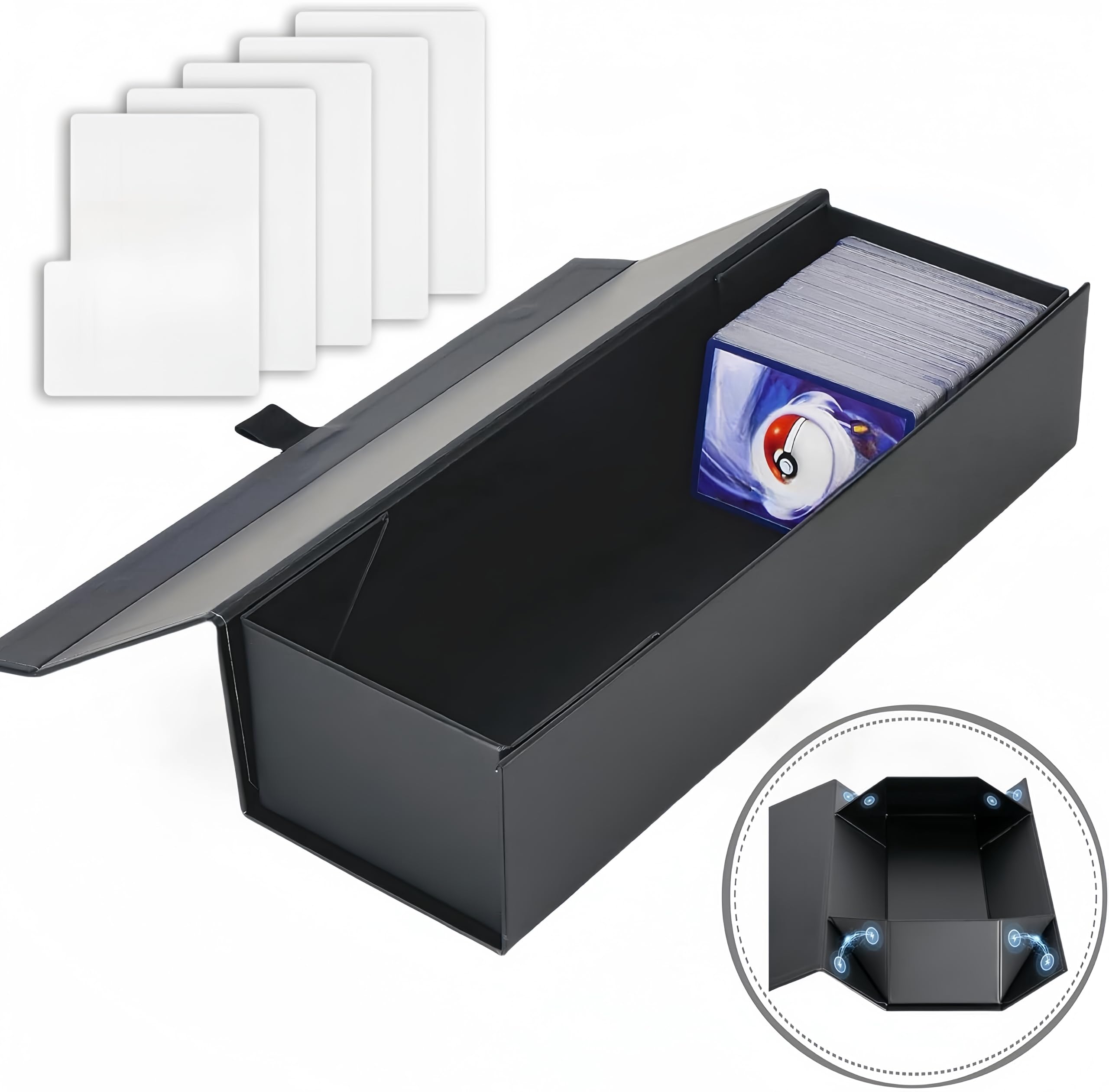 Amazon.com: SFSOC Magnetic Trading Card Storage Box With Divider