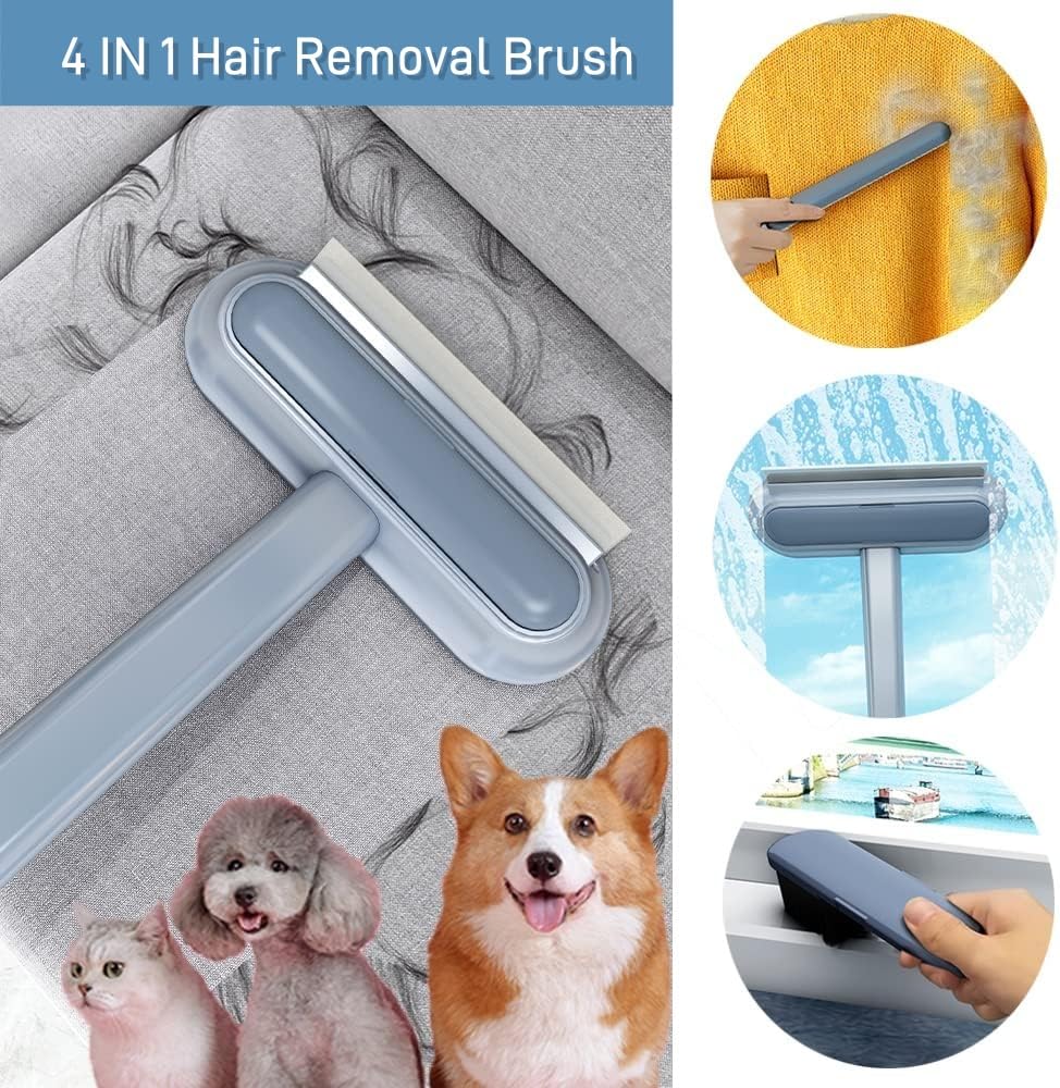 2x Tierhaarentferner Bürste - 4-in-1 Haarentferner Für Hunde & Katzen