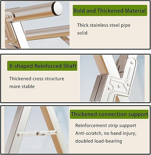 Miniatura 2 de Estante de secado de ropa plegable para interiores y exteriores, longitud ajustable portátil, fácil de mover, ahorro de espacio, proporciona un