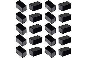 20 Pack Outdoor Chair Feet Protectors 19 x 39mm Rectangle Rubber Furniture Leg Caps
