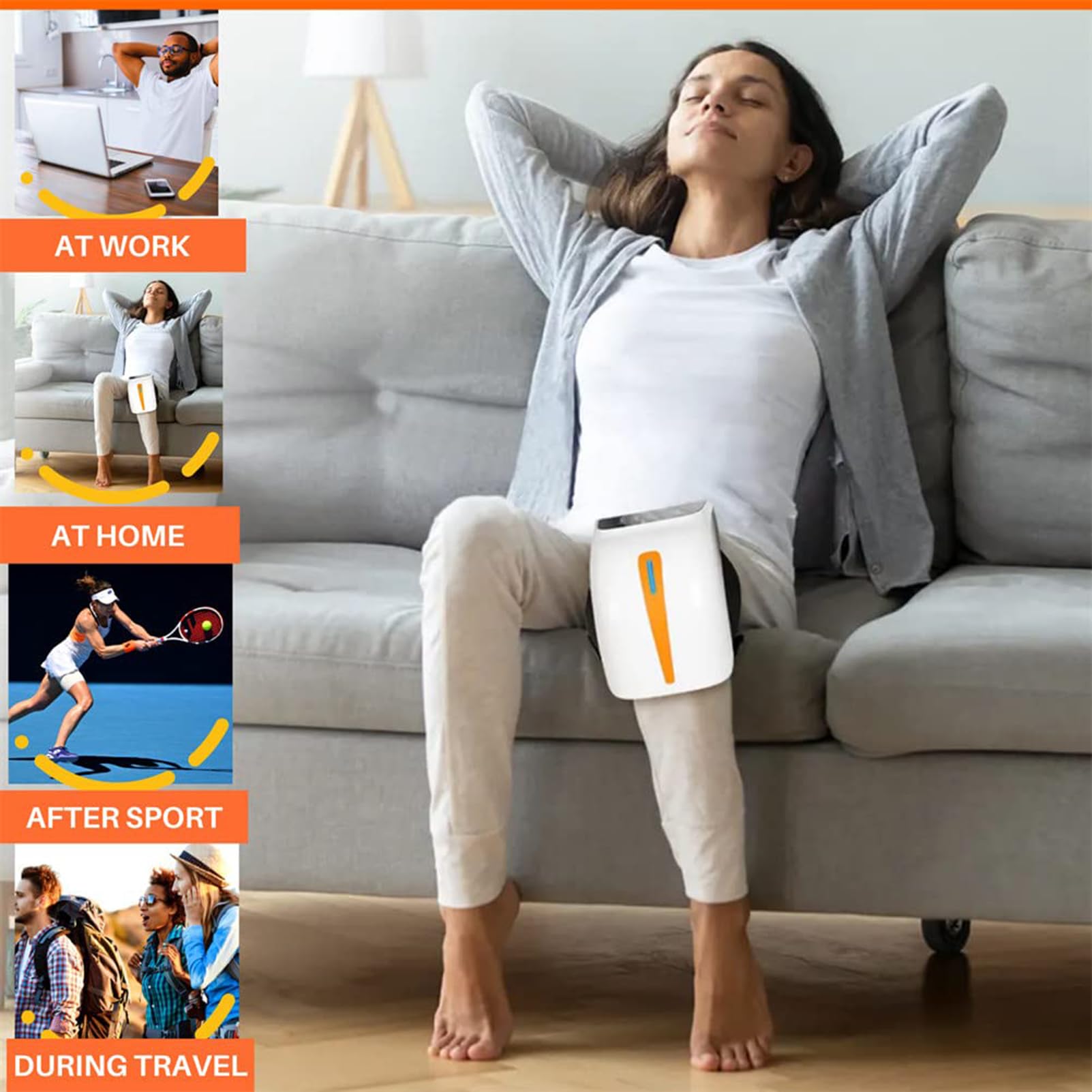 Masajeador de Rodilla, Masajeador de Rodilla inalámbrico, Masajeador para el Cuidado de la Rodilla con Pantalla LED Calor infrarrojo y vibración Alivio del Dolor de Rodilla
