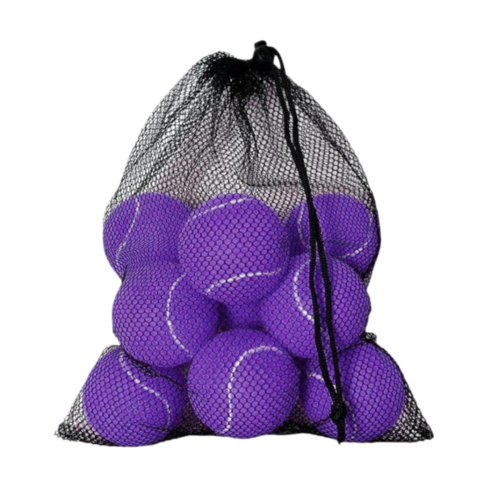 12 Pelotas Tennis Pelotas Práctica Entrenamiento Juego Resistente Material Goma Felt con Bolsa Uso Portátil Adecuado para Niños Adultos Ejercicio Al a, PÚRPURA