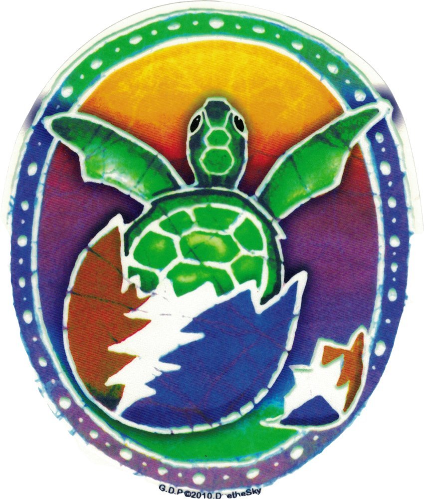Grateful Dead Hatching Terrapin - Window Sticker / Decal (5" X 5.75")