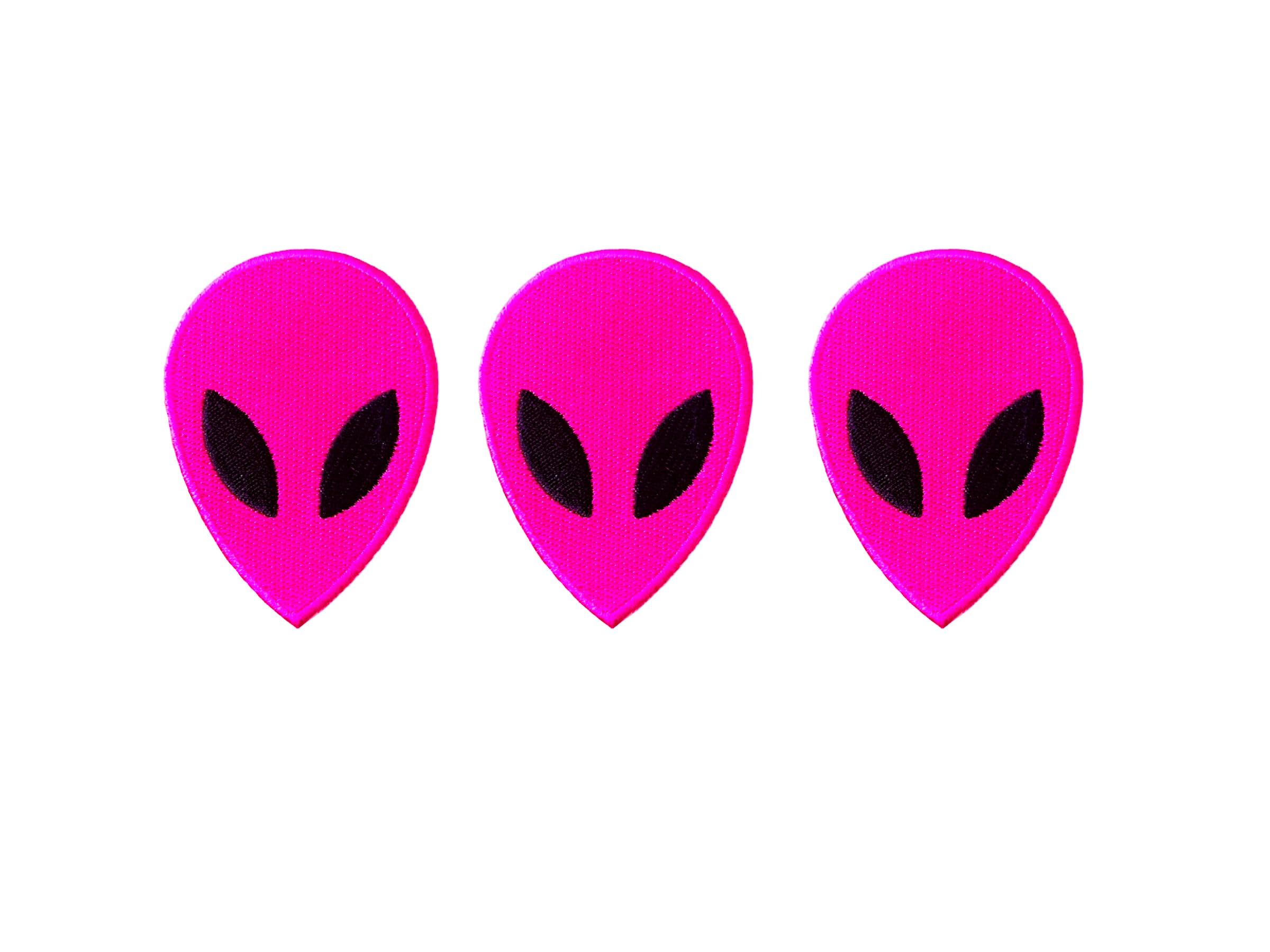 10 Pcs Alien Embroidery Patches - Iron-On Cosmic Head Patches For Jackets, Hats, Bags & DIY
