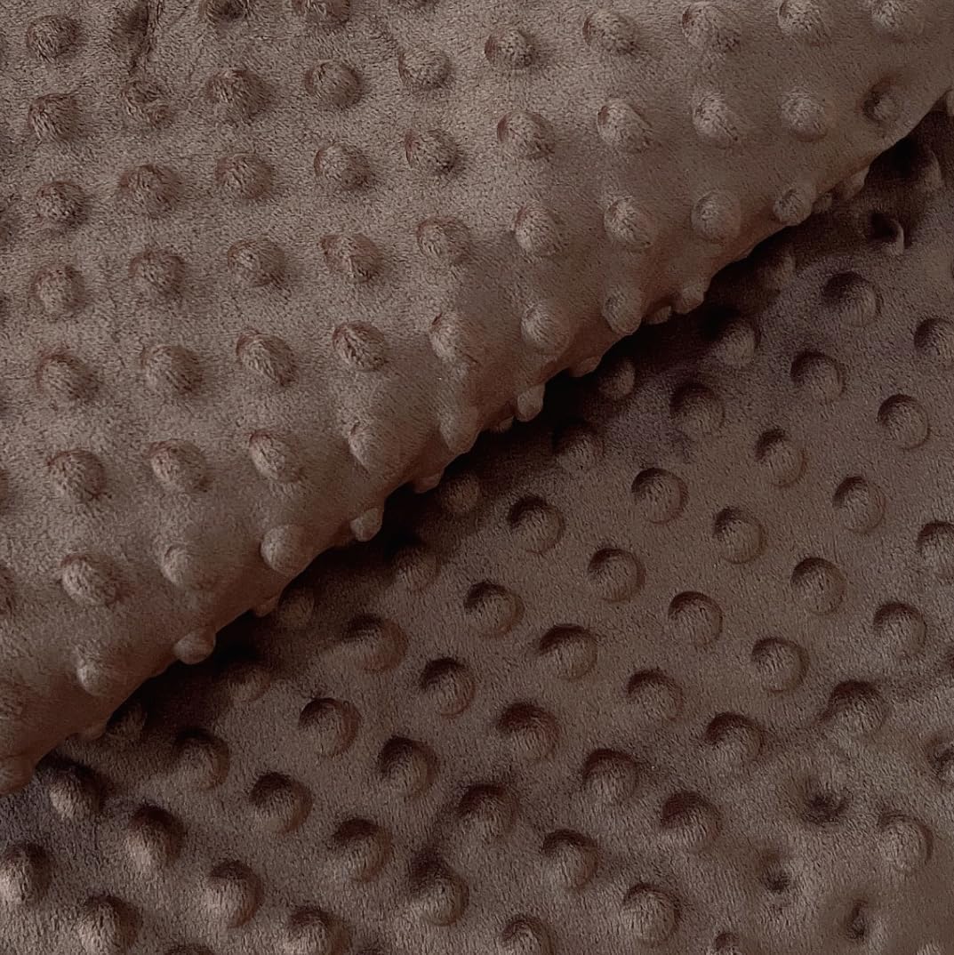 3 Yard x 62 Inch Minky Dot Fabric by The Yard DIY Making Supplies Quilting Patchwork Cushions Plush Fleece Fabric Minky Fabric for Blanket, Pillow Covers, Clothing Making, Scarf,Sewing (Blue, 3 Yard)