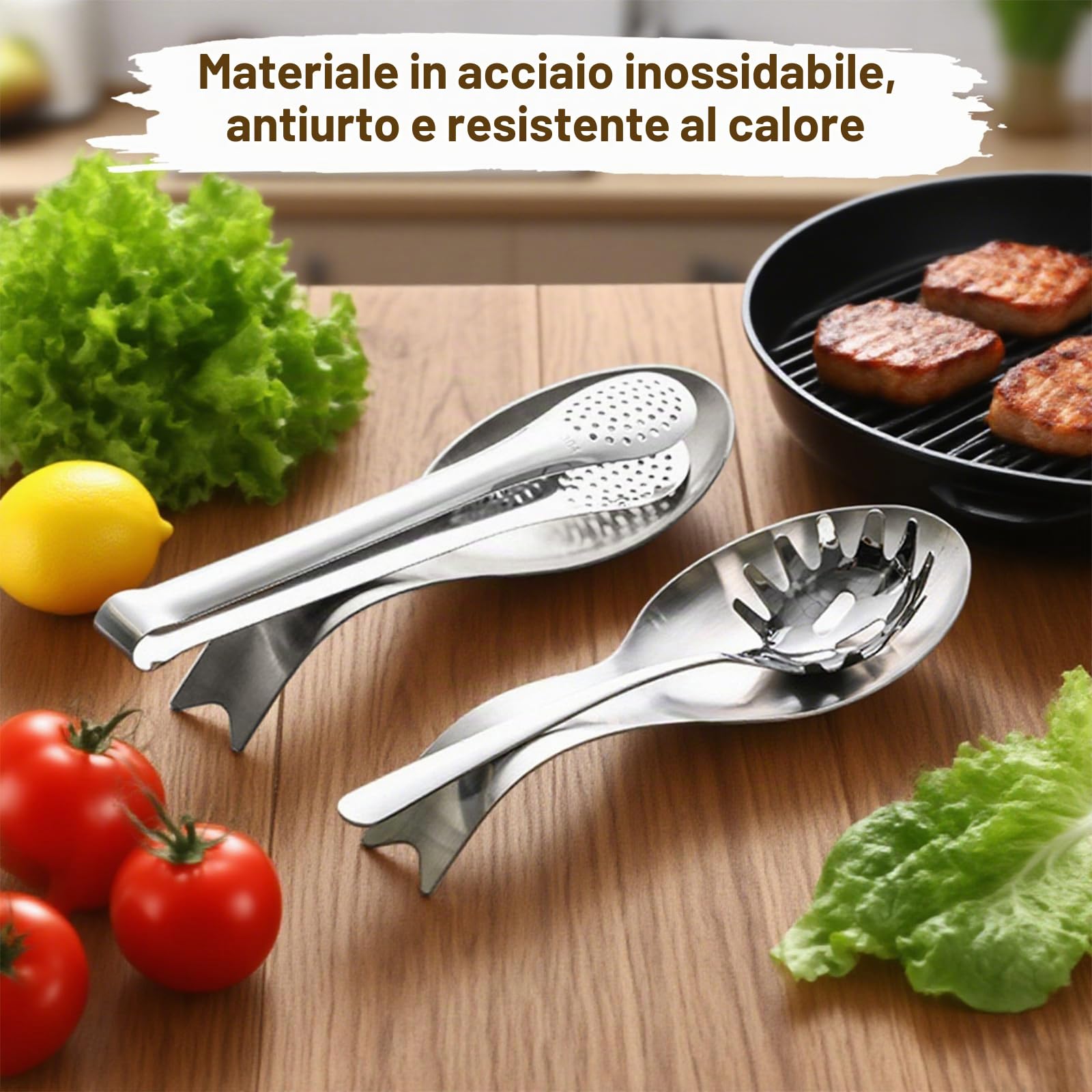 Poggia Cucchiaio In Acciaio Inossidabile,Porta Cucchiaio per Piano Cottura, porta utensili per piano cottura, resistente alla ruggine, di grandi dimensioni, lavabile in lavastoviglie, 26 x 9 cm