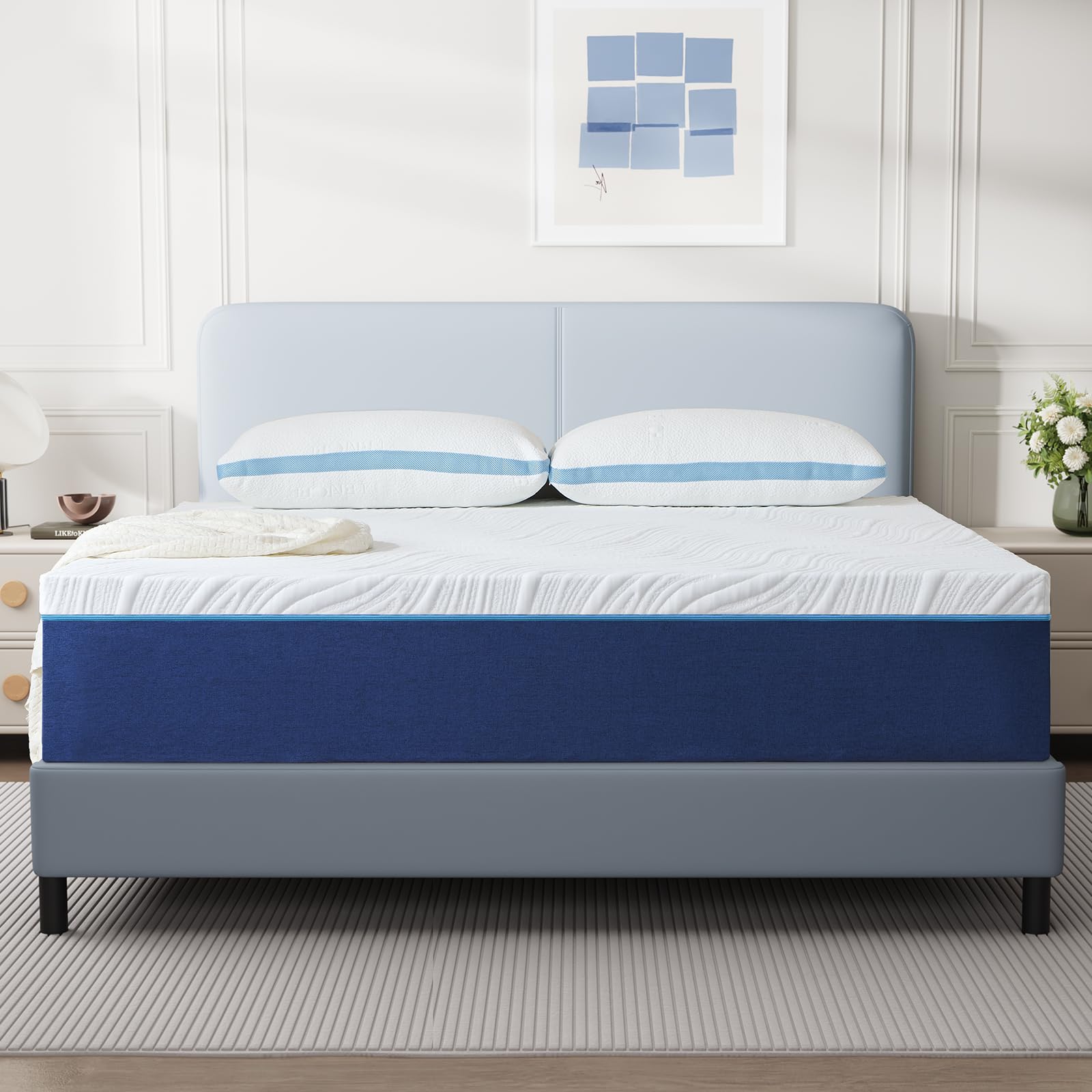 Hiimgo Matelas 120x190x16cm, Matelas en Mousse à Mémoire de Forme