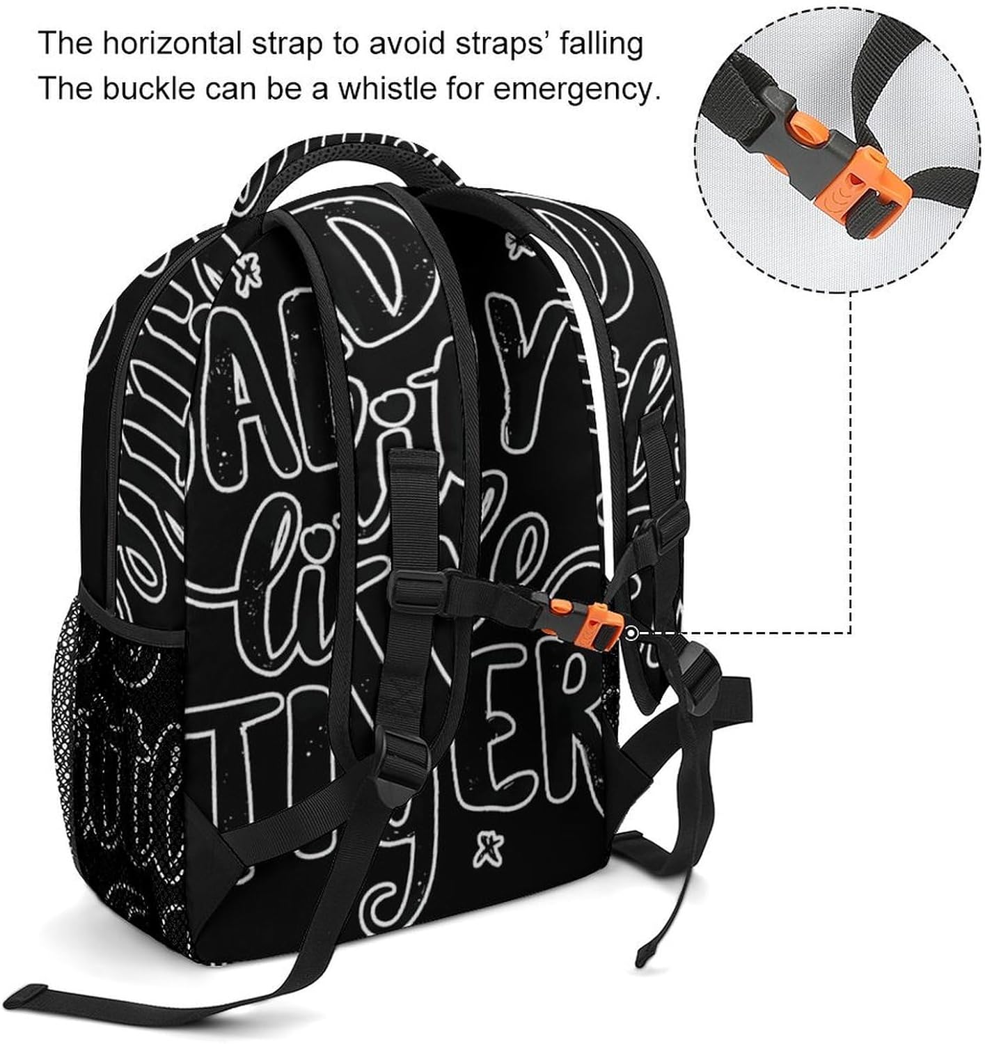 Daddy's Little Tiger Unisex Backpack Casual Daypacks Lightweight Shoulders Bag for Camping Hiking Travel