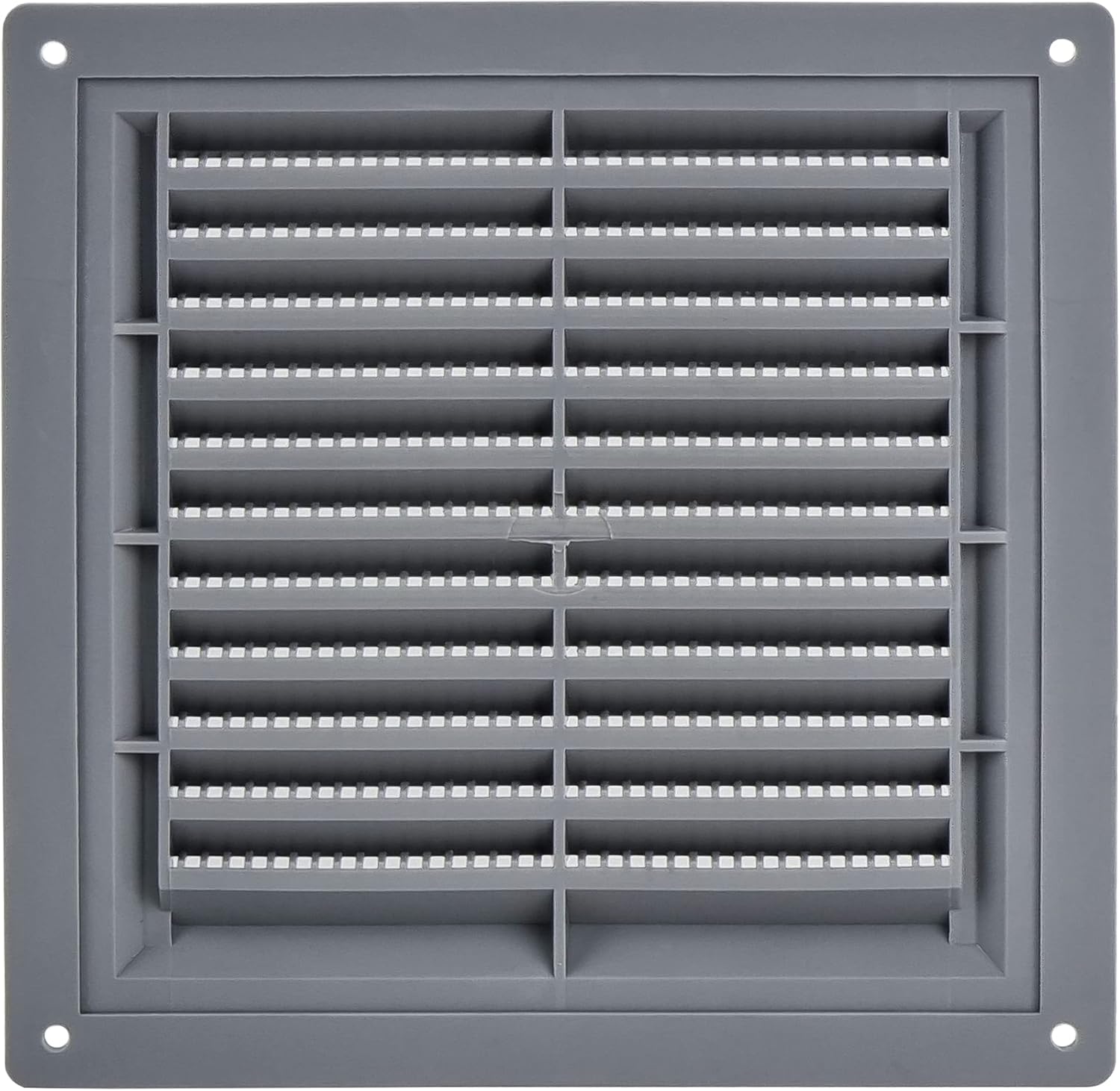 6×6” Grey Plastic Air Vent Grille with AntiInsect Mesh / Fly Screen