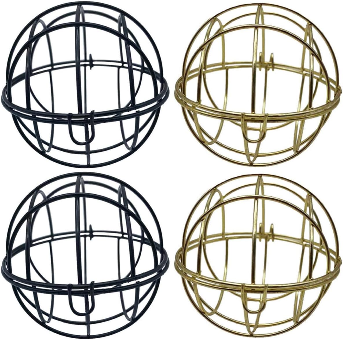 TOYANDONA 4pcs Hanging Bird Food Holder for Parrot and Vegetable Feeding, Iron Metal Food Fixing Cage Accessory Easy to Carry Design, Golden Color Feeder for Birdcage Use