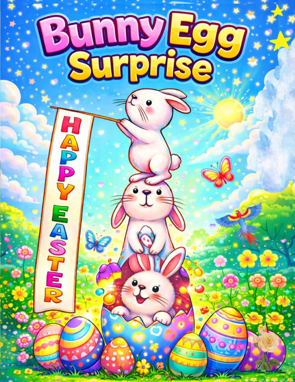 Bunny Egg Surprise Coloring Book: Cute Easter Bunnies, Hidden Egg Surprises & Adorable Spring Scenes for Kids, Toddlers & Fun Holiday Coloring