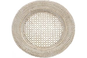 KOUBOO Round Rattan Charger Plate (Pack of 2)