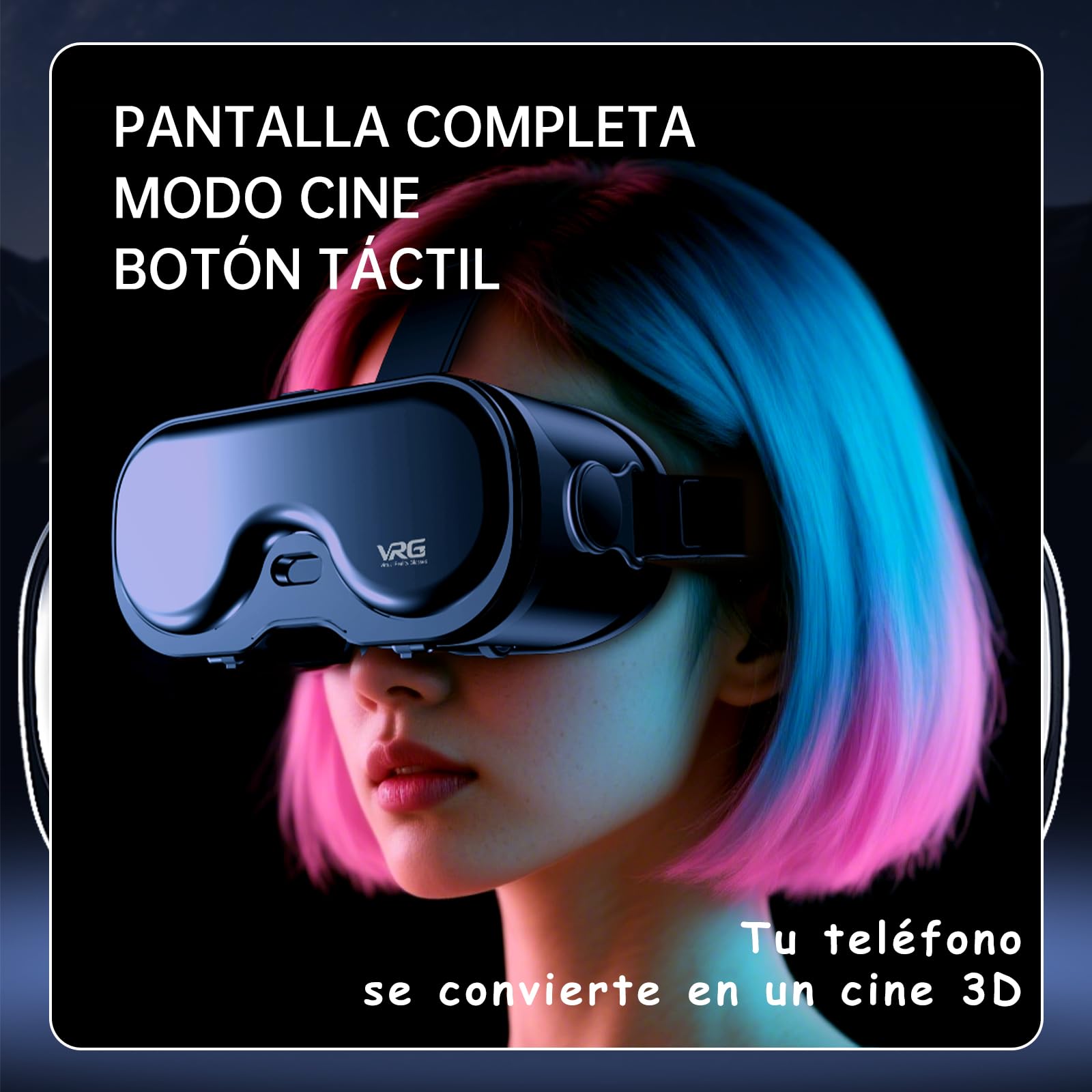 Occhiali VR per cellulare con telecomando, occhiali per realtà virtuale 3D regolabili (miopia 0-700°) e protezione facciale anti-luce blu, compatibile con Android/iOS (5-7"), regalo ideale per bambini
