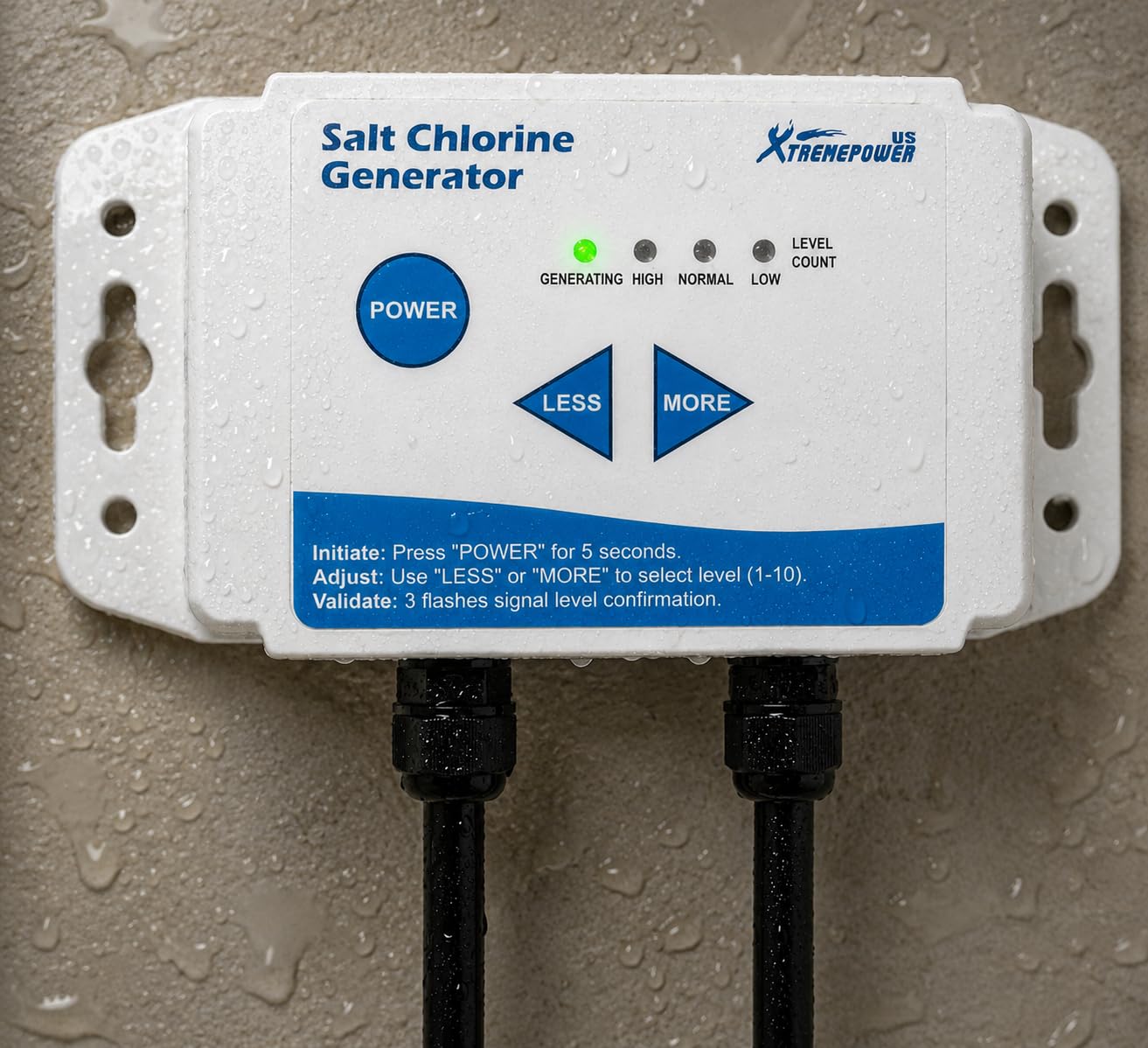 XtremepowerUS Système de génération de chlore d'eau salée pour spas et jacuzzis jusqu'à 3 000 gallons, sans produits chimiques, convertit n'importe quel spa en système d'eau salée