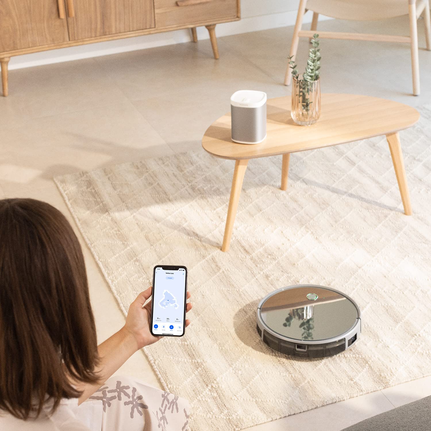 CREATE / NETBOT S40 / Robot Aspirador y fregasuelos Inteligente/Alta Potencia 4000Pa,con mapeo, WiFi, Alexa, App, Batería Larga duración 220 Minutos