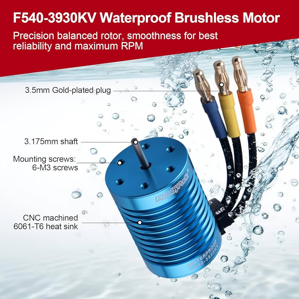 Amazon.co.jp: HobbyPark 540 ブラシレスモーター 3.175mm