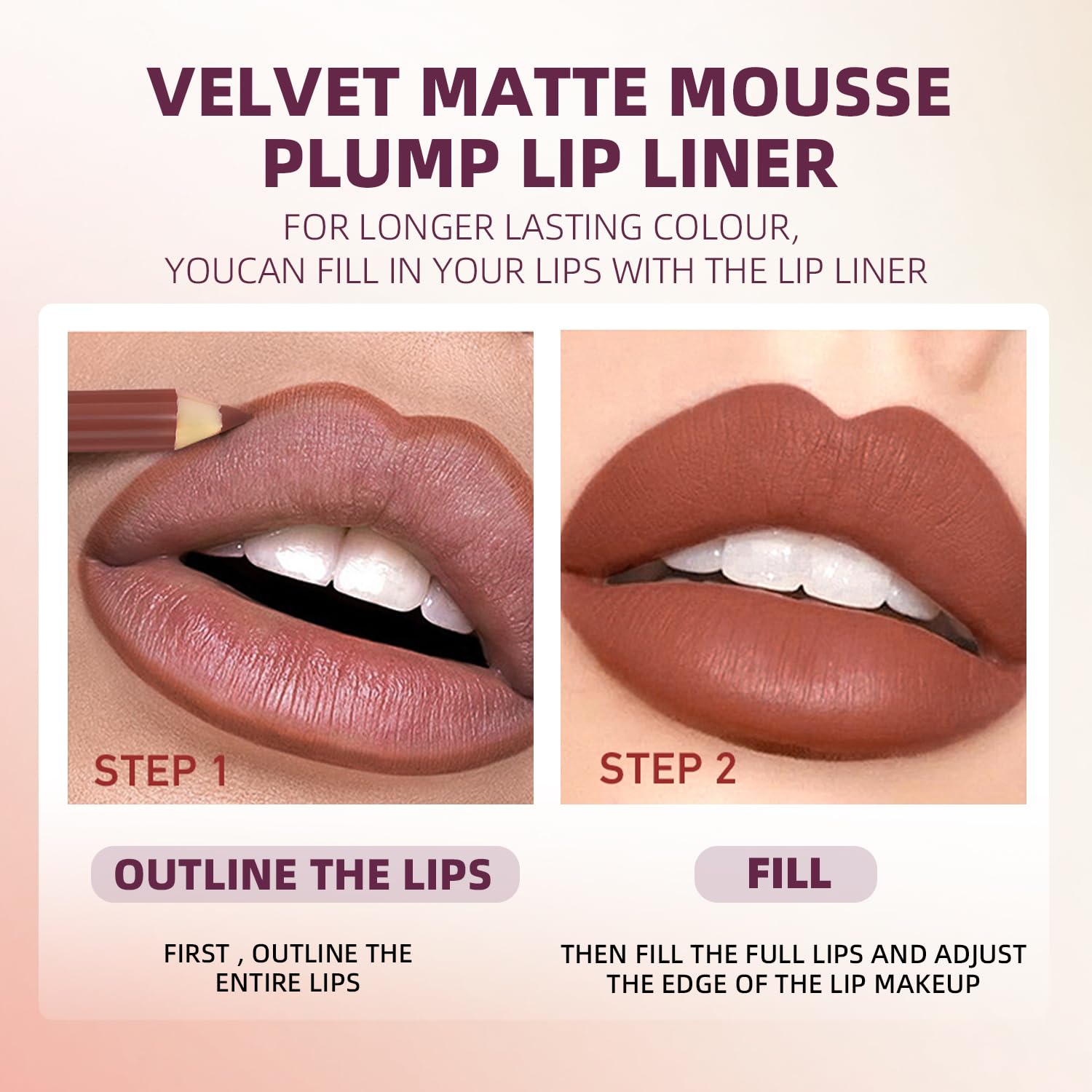 12 Colors Matte Lip Liner Pen Set, Waterproof Smooth and High Pigmented Lipliners, Long-Lasting Lipliner Pencil for Women Contouring and Creating Full Matte Lips - Image 3