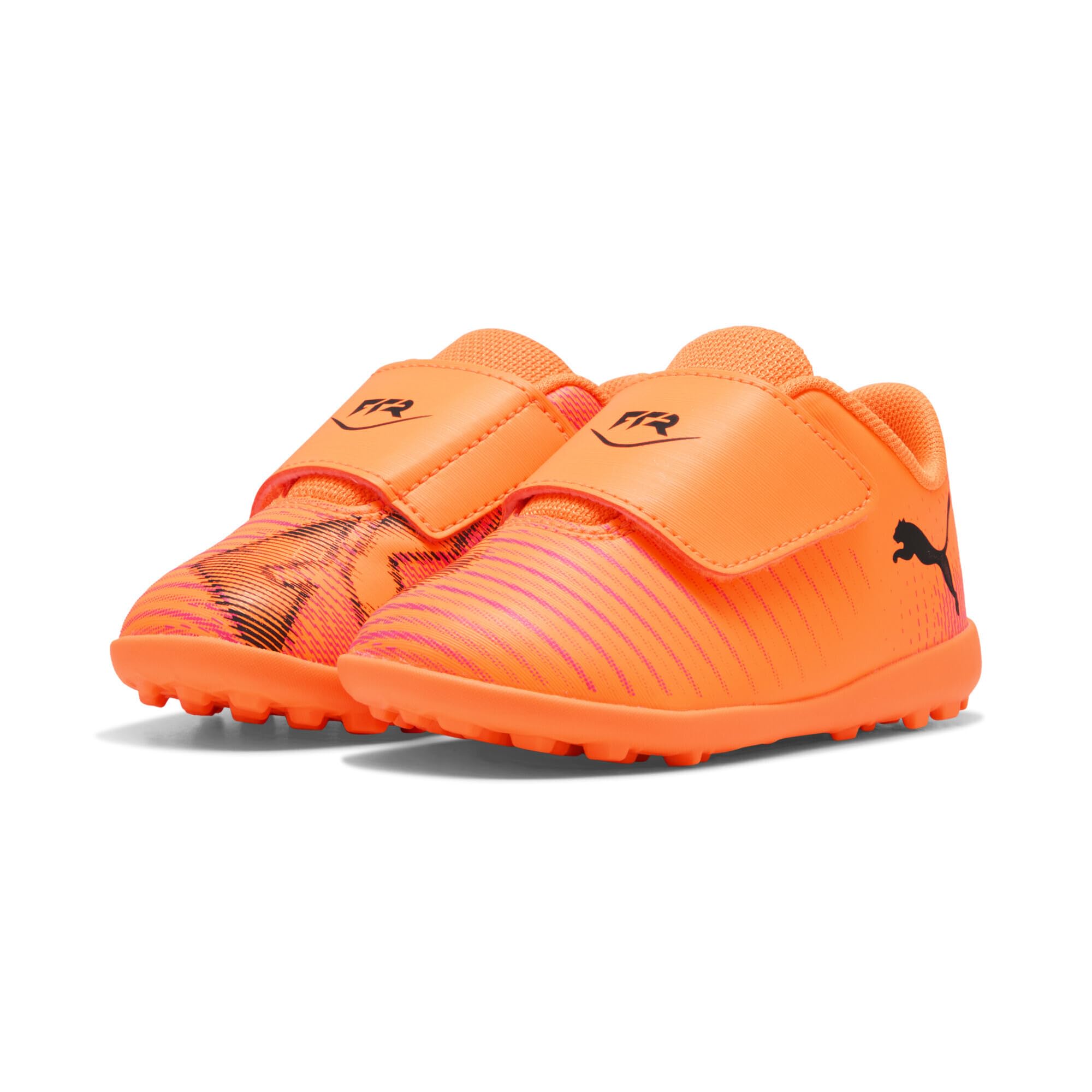 PUMA Chaussures de Football Future 8 Play TT Bébé 24, Heat Fire Black Ravish Orange Pink