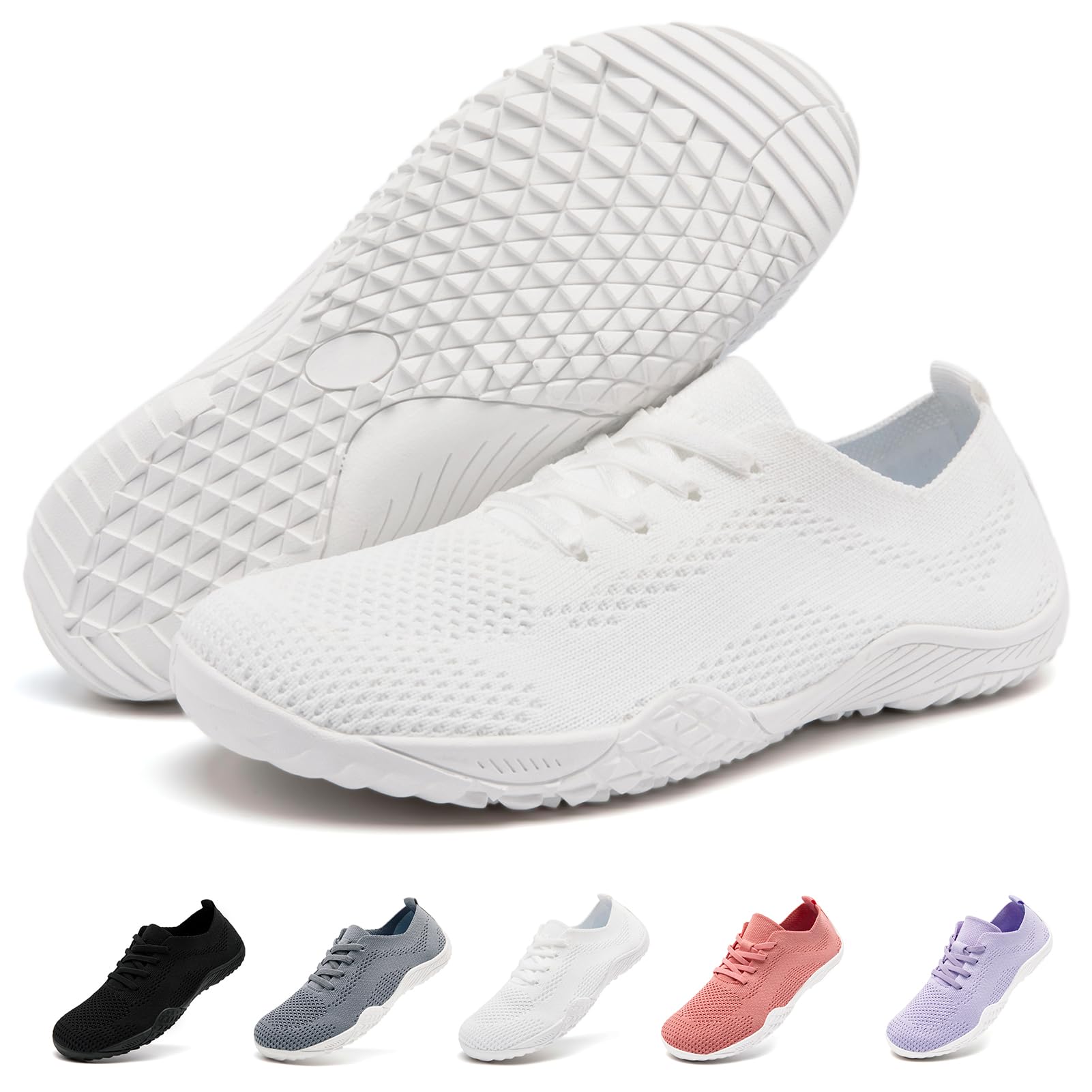 CMZSMM Barfußschuhe Damen Barfuss Schuhe Bequeme Hausschuhe Laufschuhe Sneaker Atmungsaktiv Fitnessschuhe Turnschuhe Wanderschuhe Zero-Drop Solhe Sportschuhe