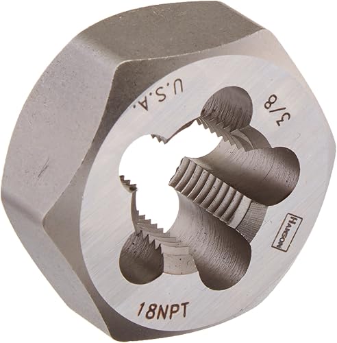 IRWIN Herramientas 7404 Muere de tubo cónico hexagonal de acero de alto carbono - Die 38-18NPT Hrt Hanson