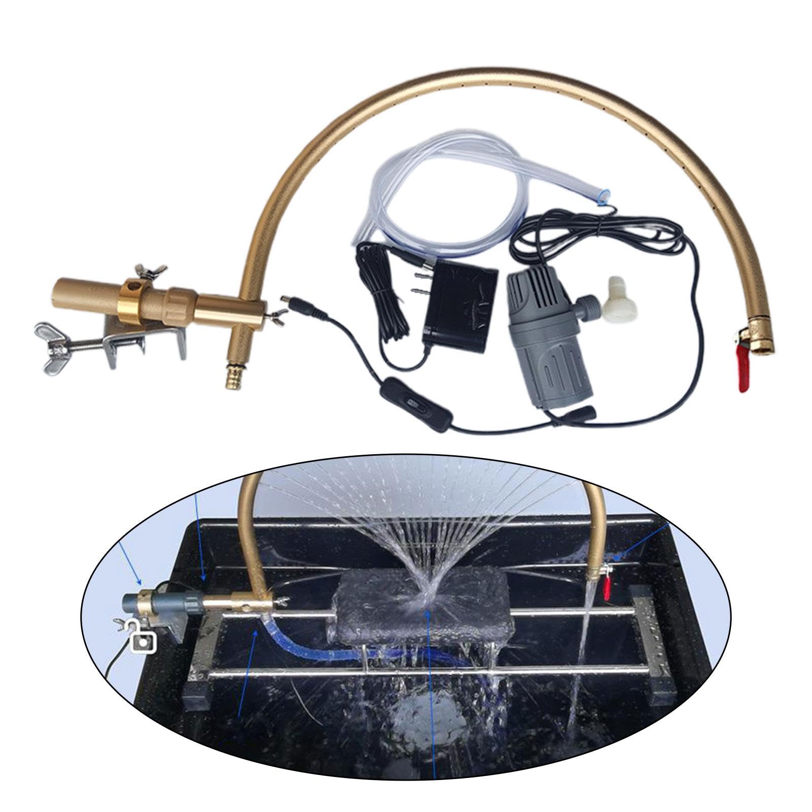 Milageto Shampoo Bed Water Circulation Frame Shampoo Bowl Waterfall Frame Powerful Salon Massage Equipment for Square Basin Deep Basin