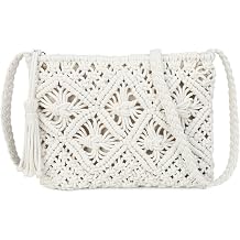 Gladdon Bohemian Small Crossbody Bag for Women Stylish Woven Shoulder Purses with Tassel