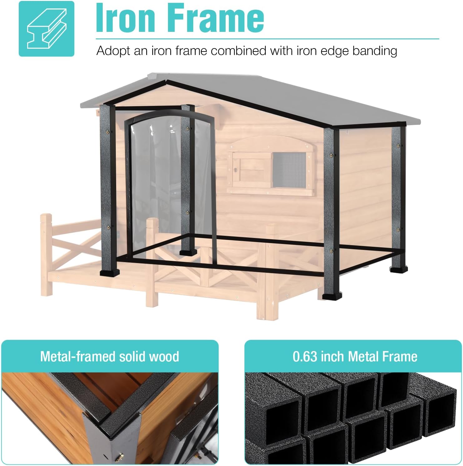 Ultimate Comfort: Review of the All-Weather Wooden Dog House with Metal Frame