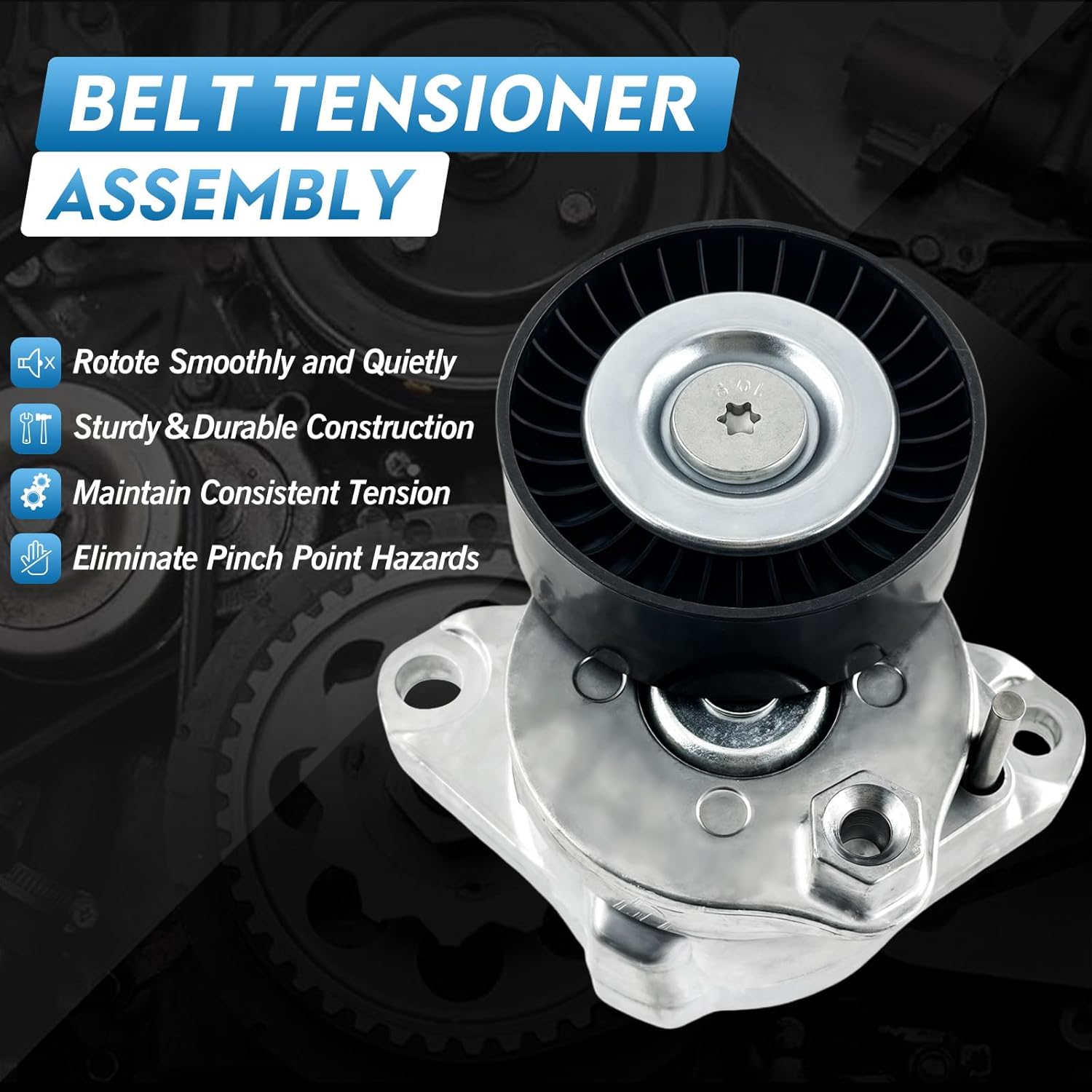 Belt Tensioner Idler Pulley Serpentine Belt Kit,Fit for Mercedes-Benz C300 C350 CLK350 E350 GL450 GLK350 ML350 S550 SL550 SLK350 2005-2011,Replace# 2722021419 2722000270 2722021019 6pk2404